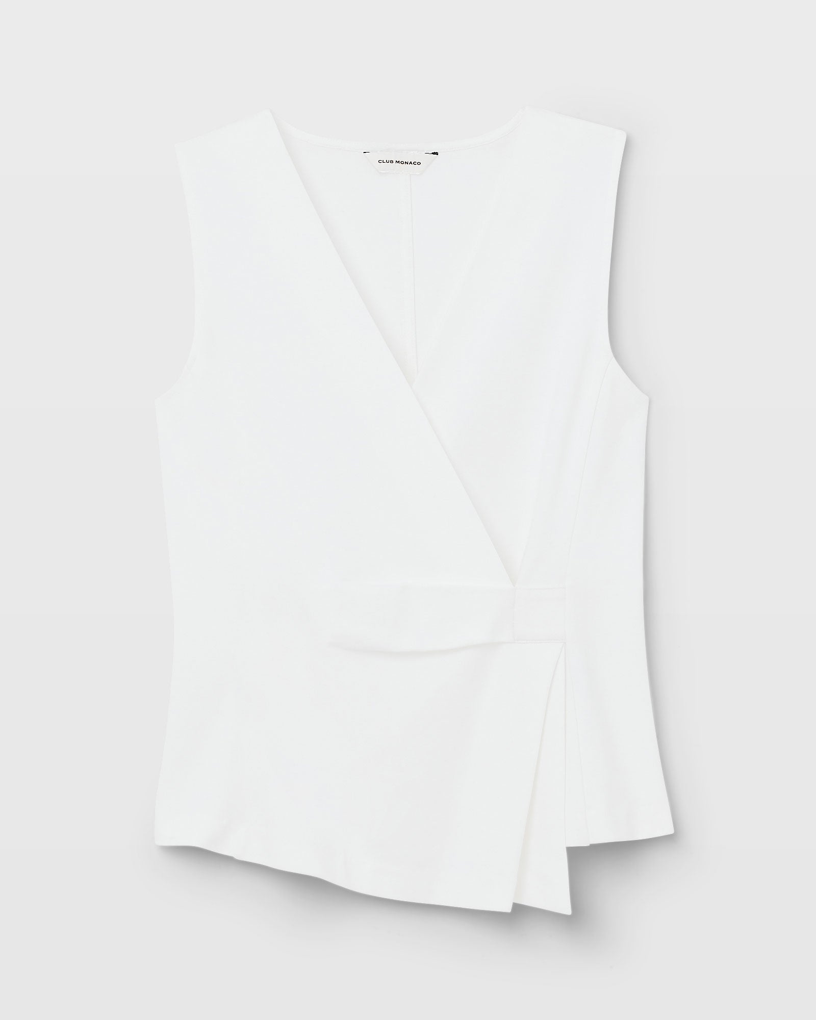 CLUB MONACO - Haut cache-cœur sans manches - Blanc
