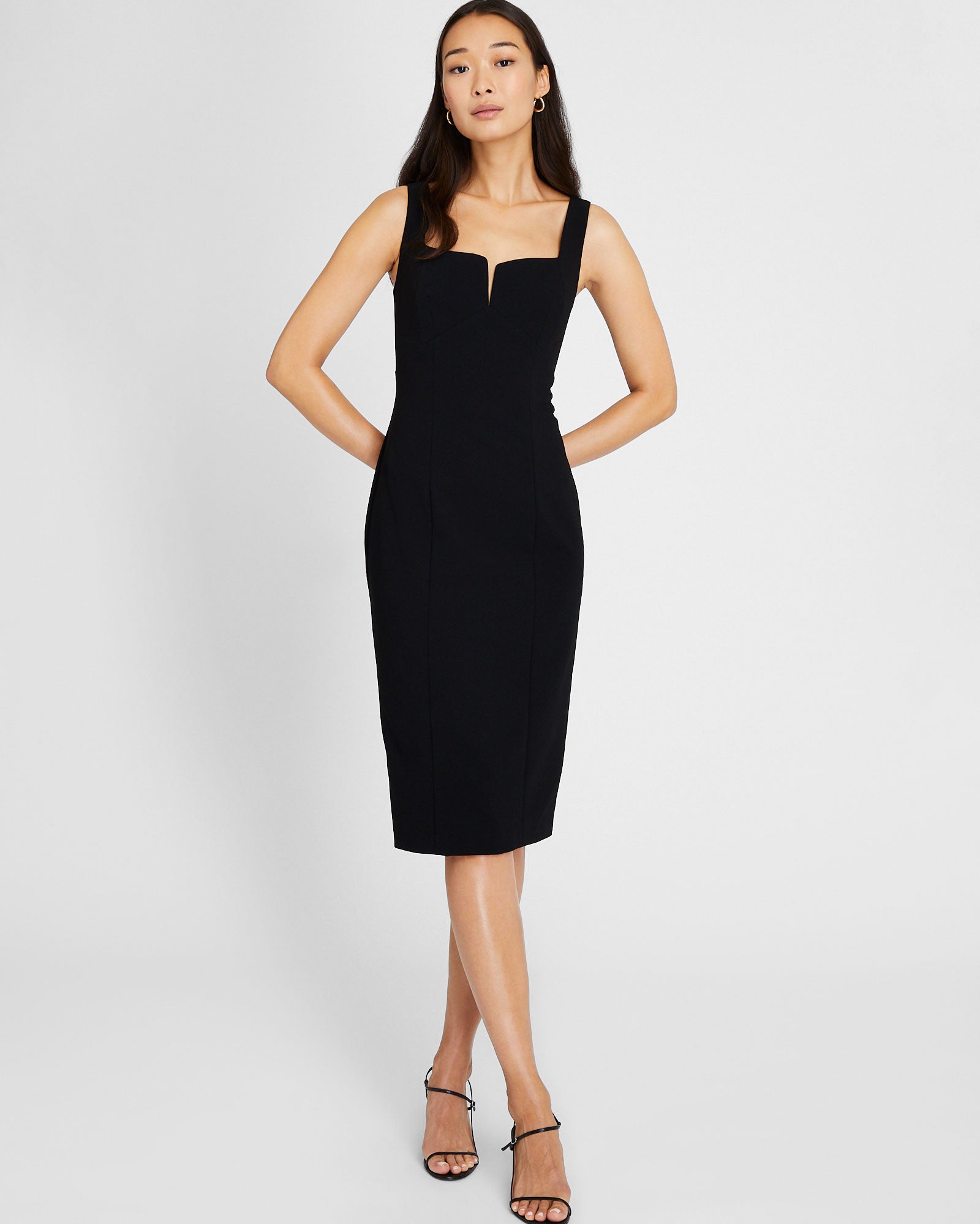 CLUB MONACO - Sleek Fitted Dress - Black