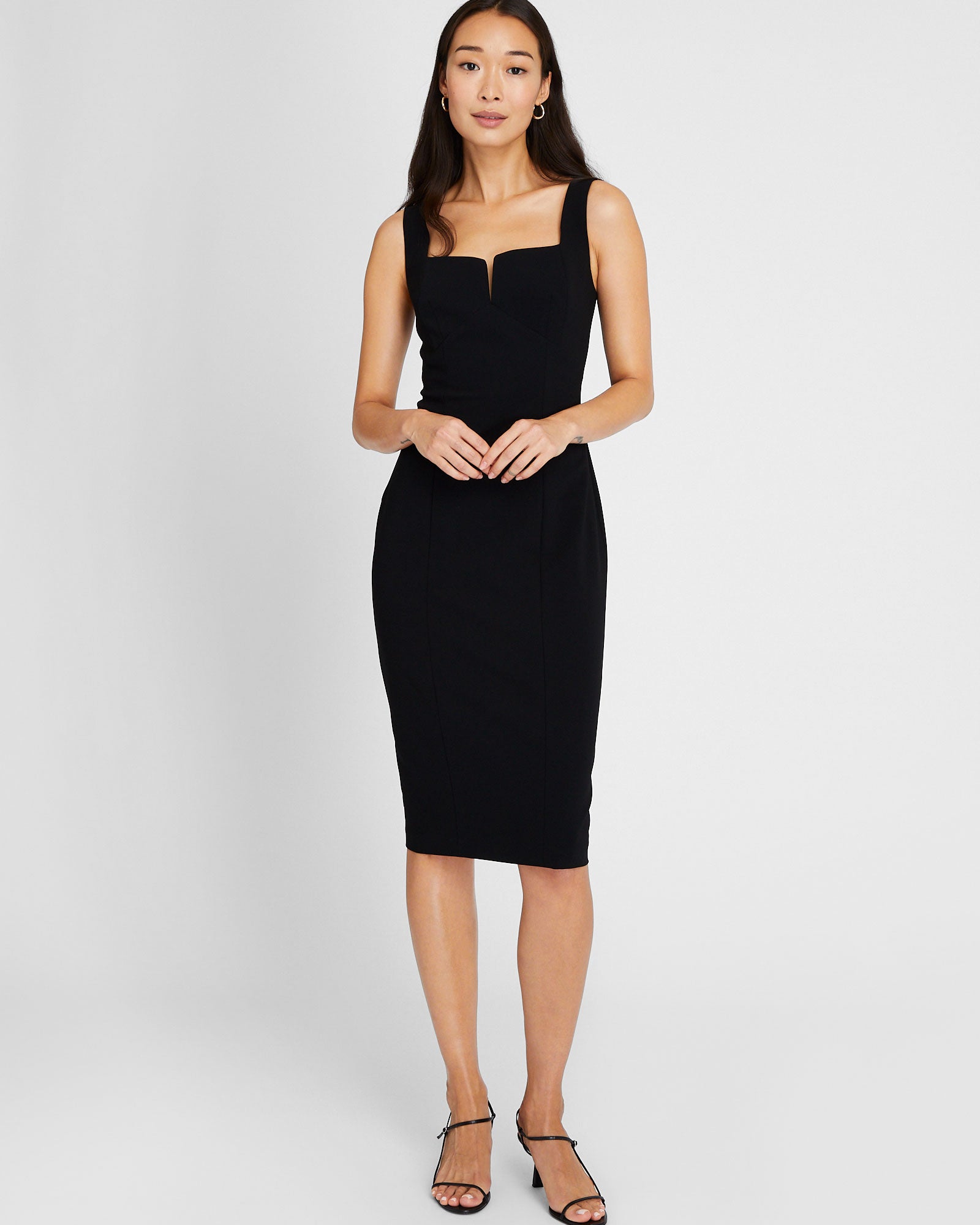 CLUB MONACO - Sleek Fitted Dress - Black