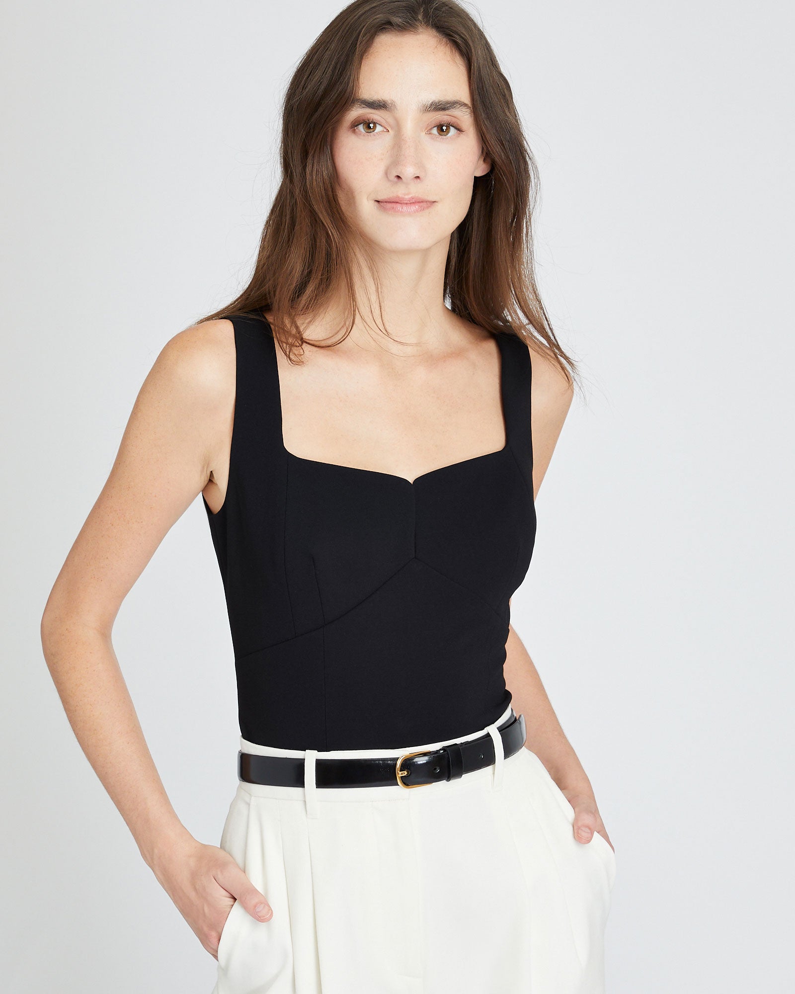 CLUB MONACO - Haut ajusté élégant - Noir