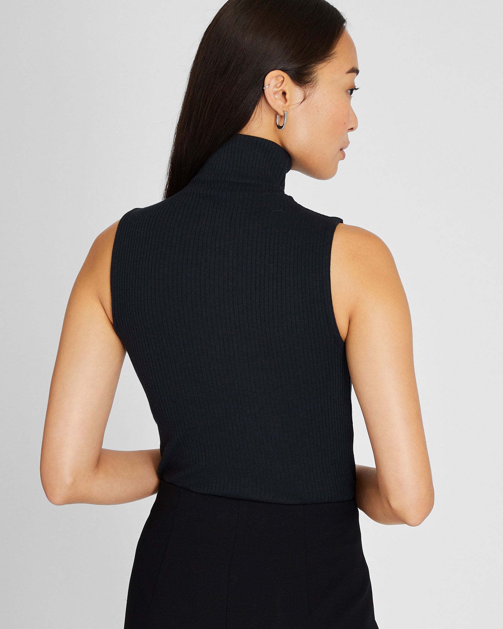 CLUB MONACO - Col roulé Julianna cachemire/coton - Noir