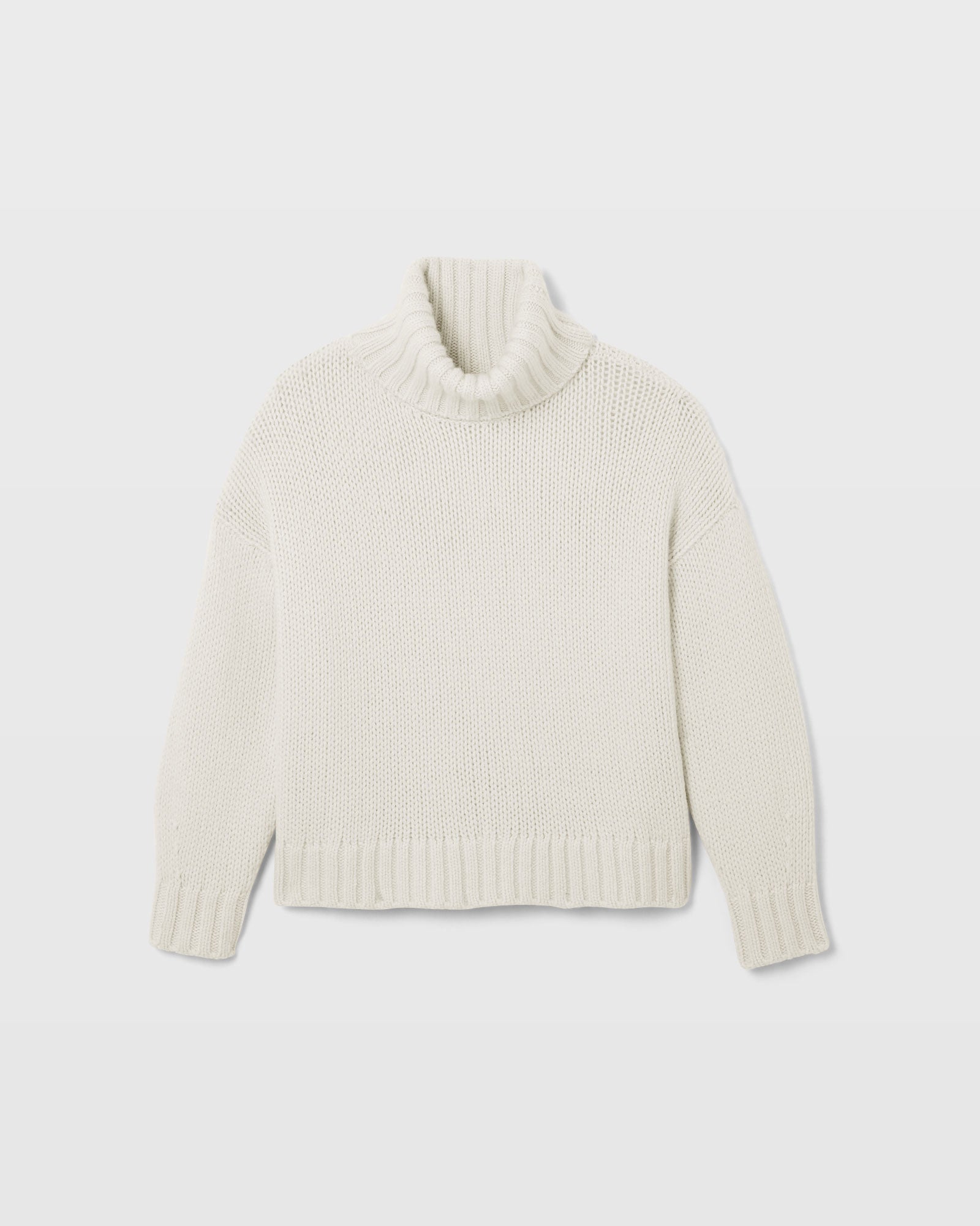 CLUB MONACO - Cashmere Chainette Turtleneck - Ivory