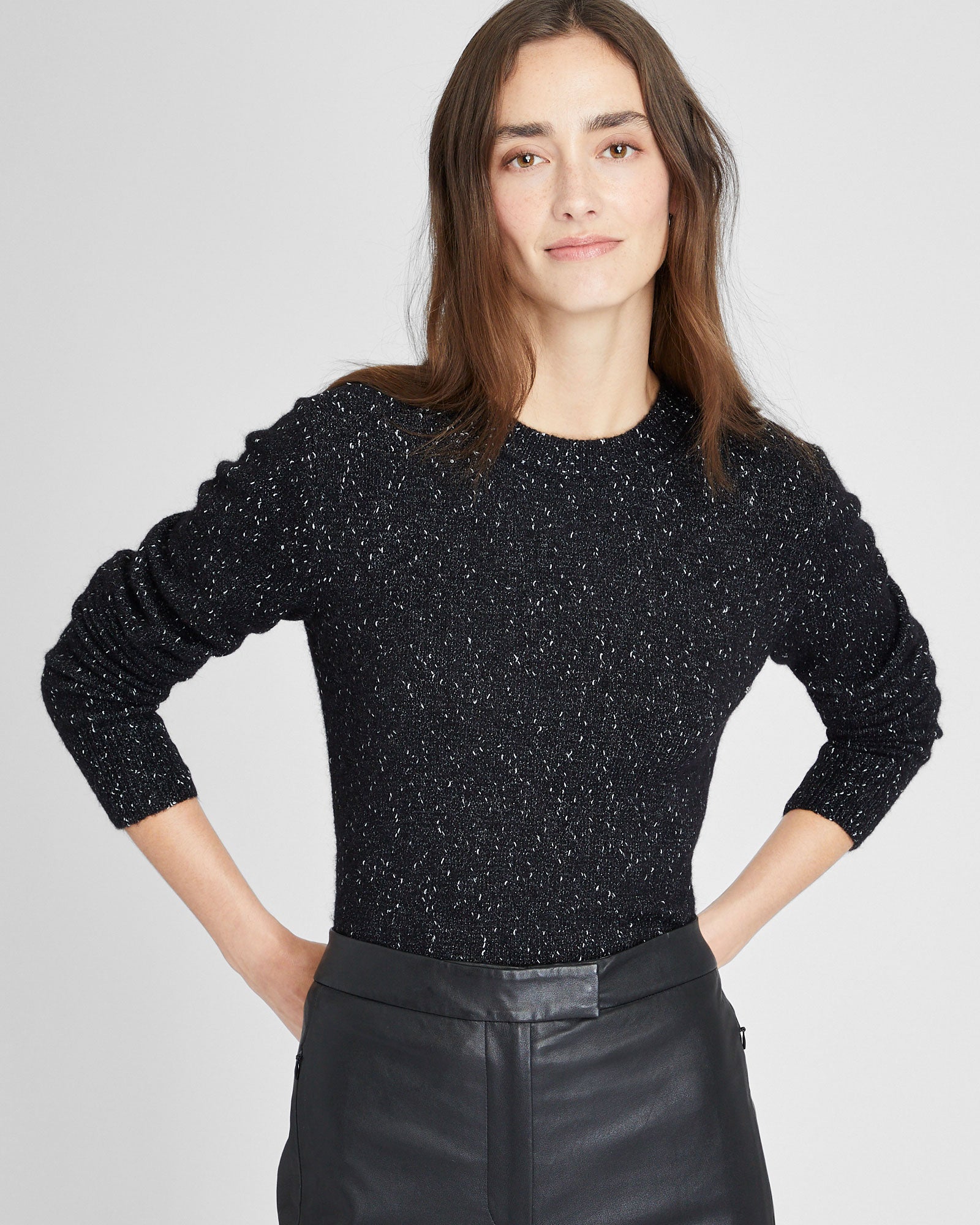 CLUB MONACO - Chandail brillant bouclé - Noir