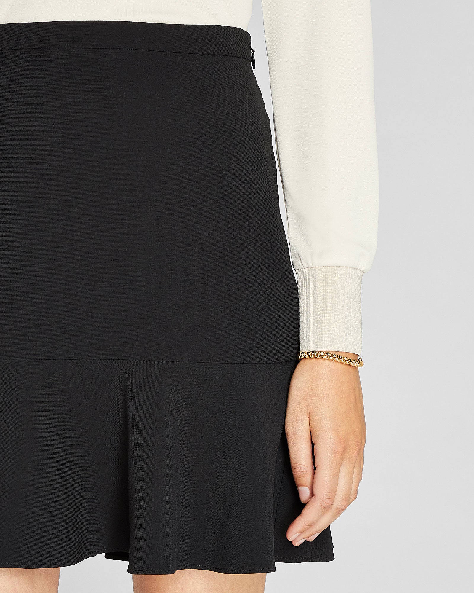 CLUB MONACO - Short Flounce Skirt - Black