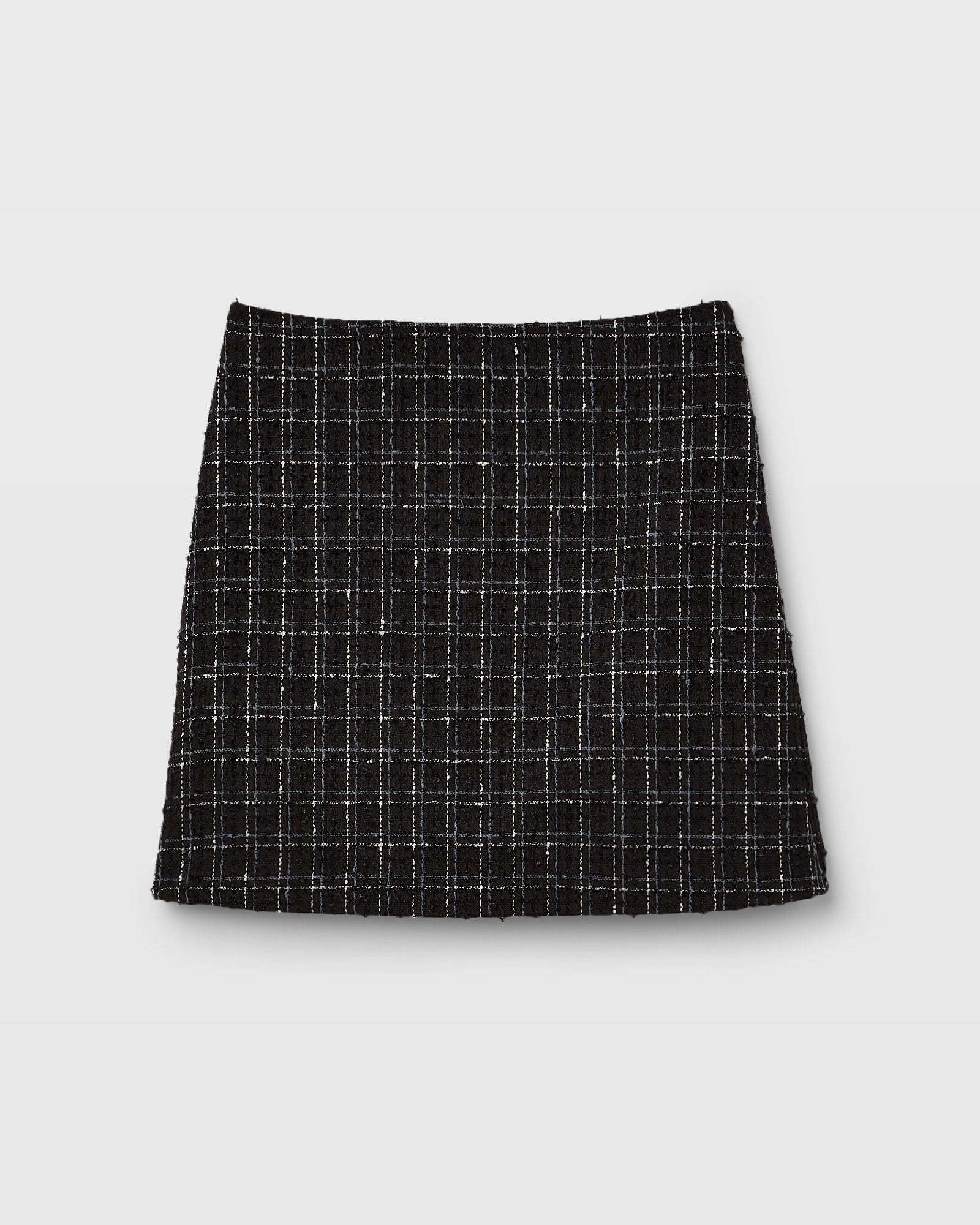 CLUB MONACO - Centie Eyelash Tweed Mini Skirt - Black Base