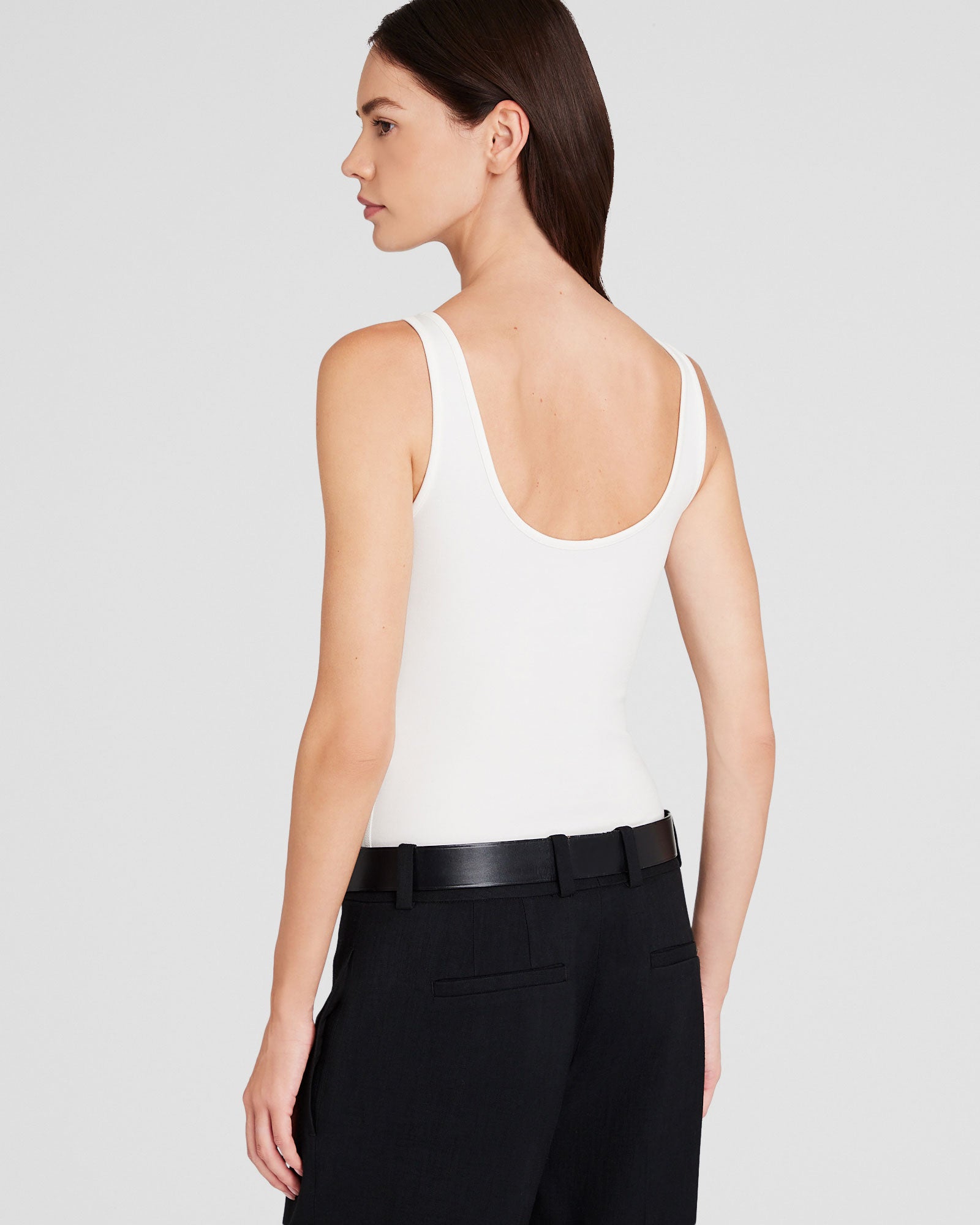 CLUB MONACO - Ribbed Bodysuit - White