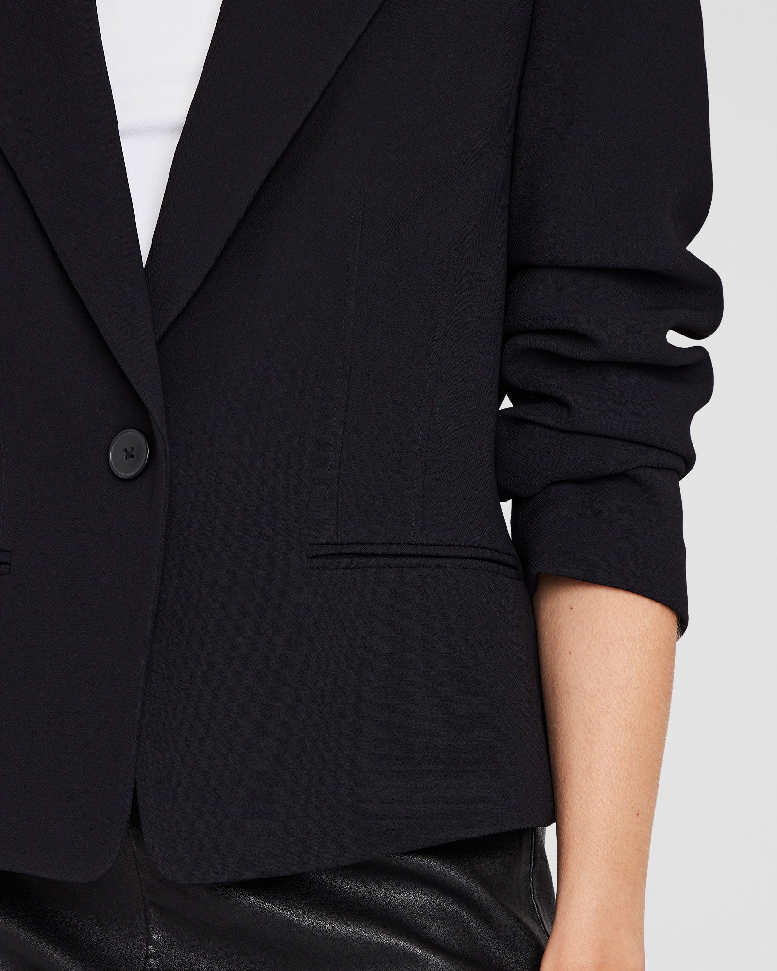 CLUB MONACO - Crepe Pintuck Blazer - Black