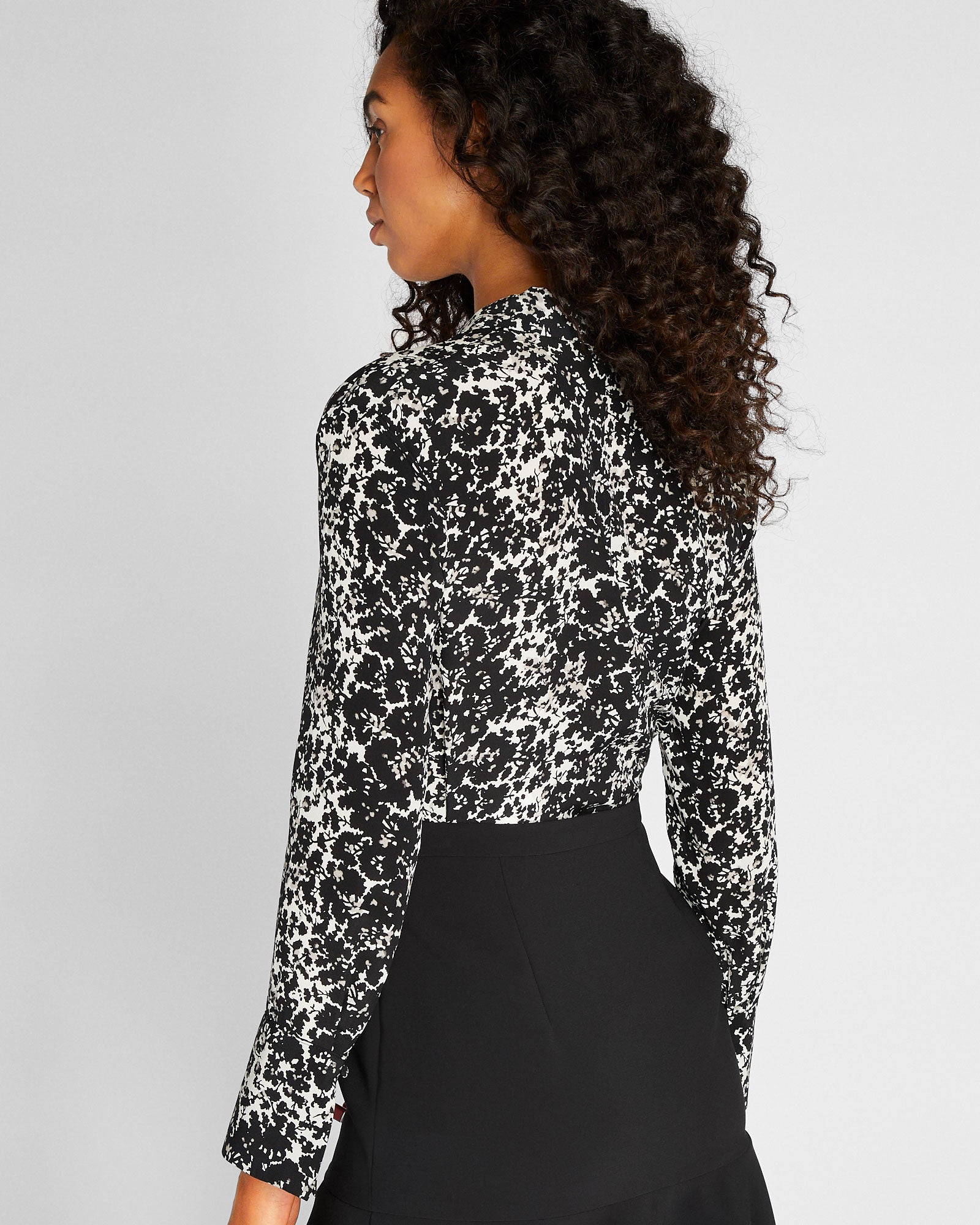 CLUB MONACO - Helek Silk Shirt - Black Mix
