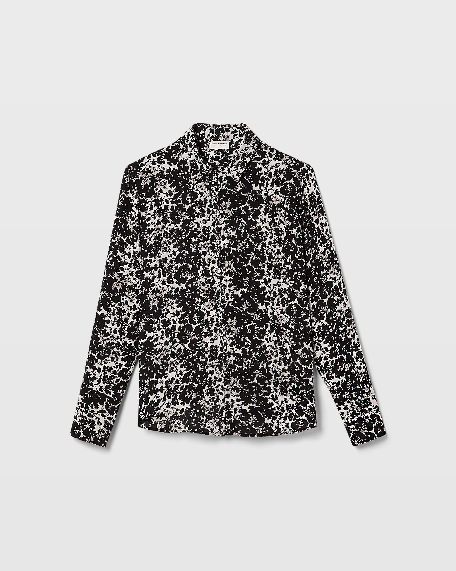 CLUB MONACO - Helek Silk Shirt - Black Mix