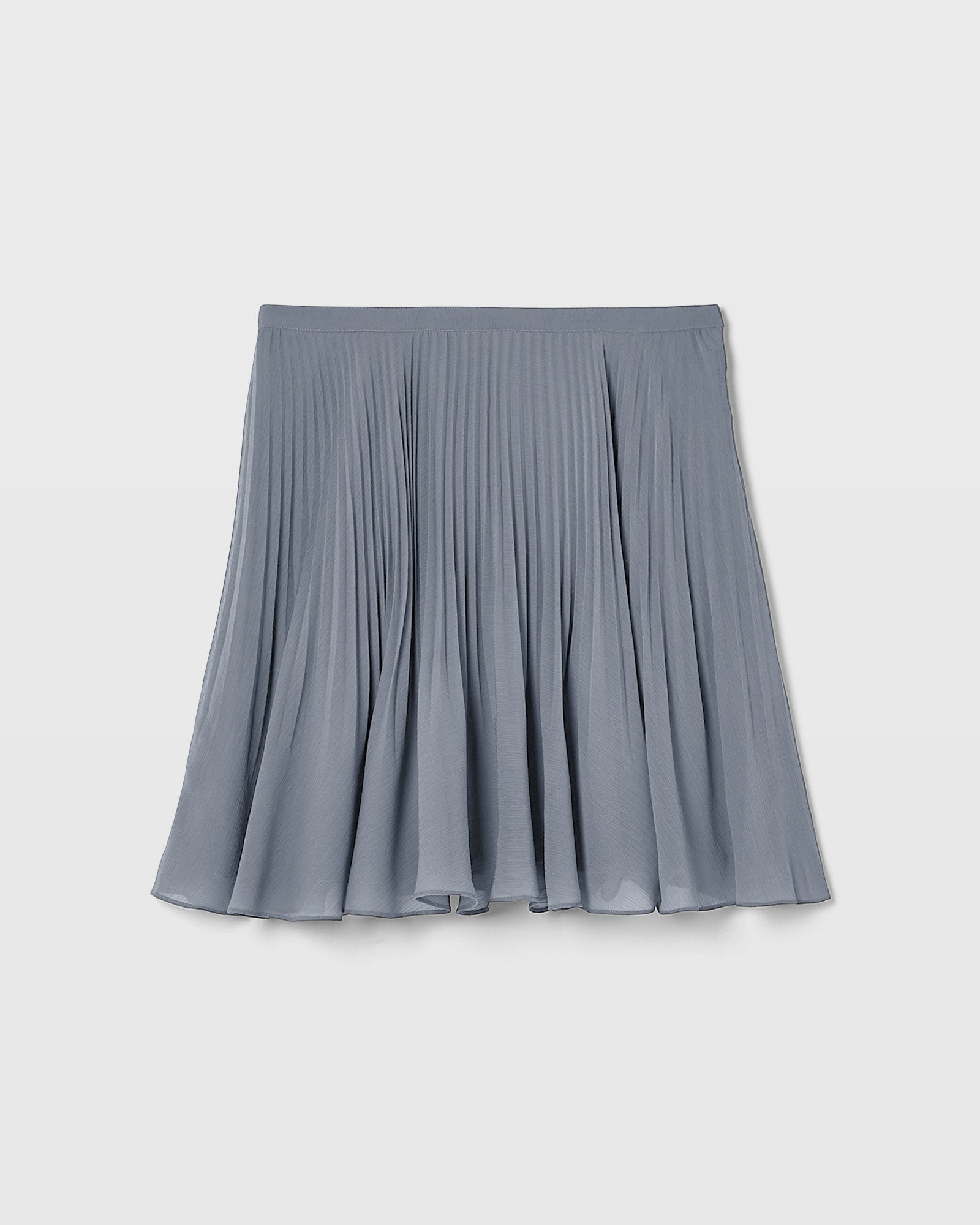 CLUB MONACO - Pleated Short Skirt - Blue Depths