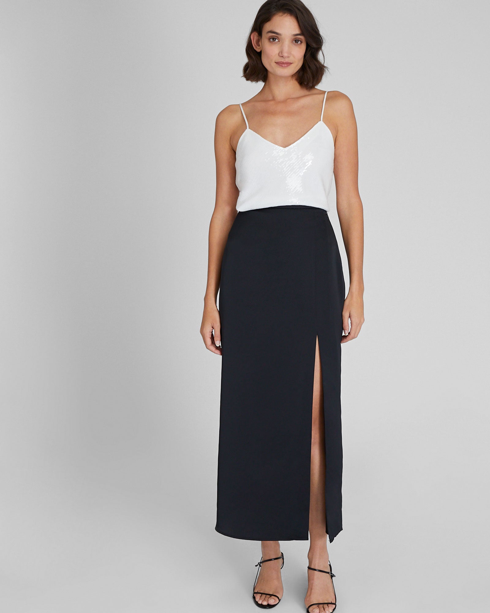 CLUB MONACO - Camisole Kora à paillettes - Blanc