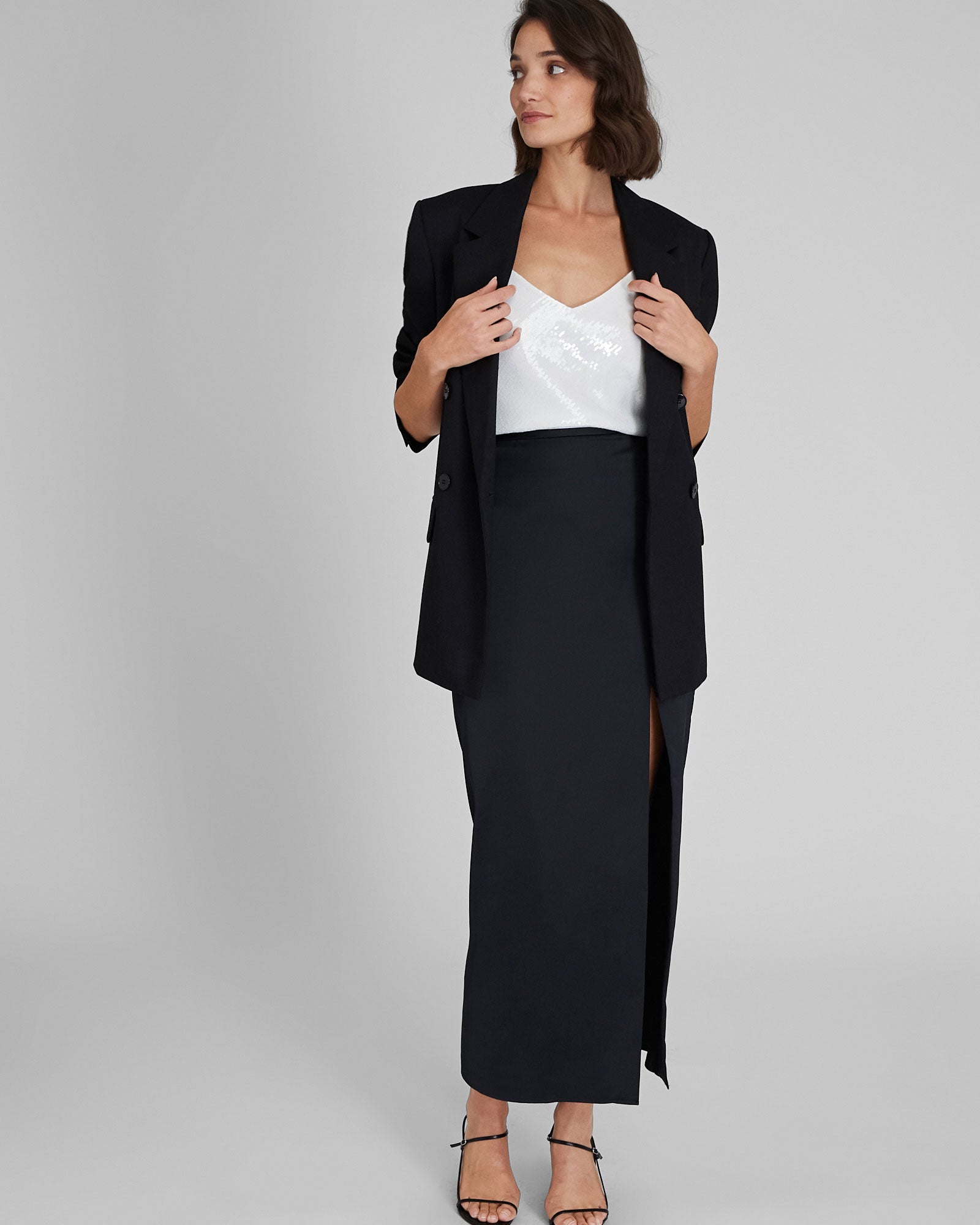 CLUB MONACO - Camisole Kora à paillettes - Blanc