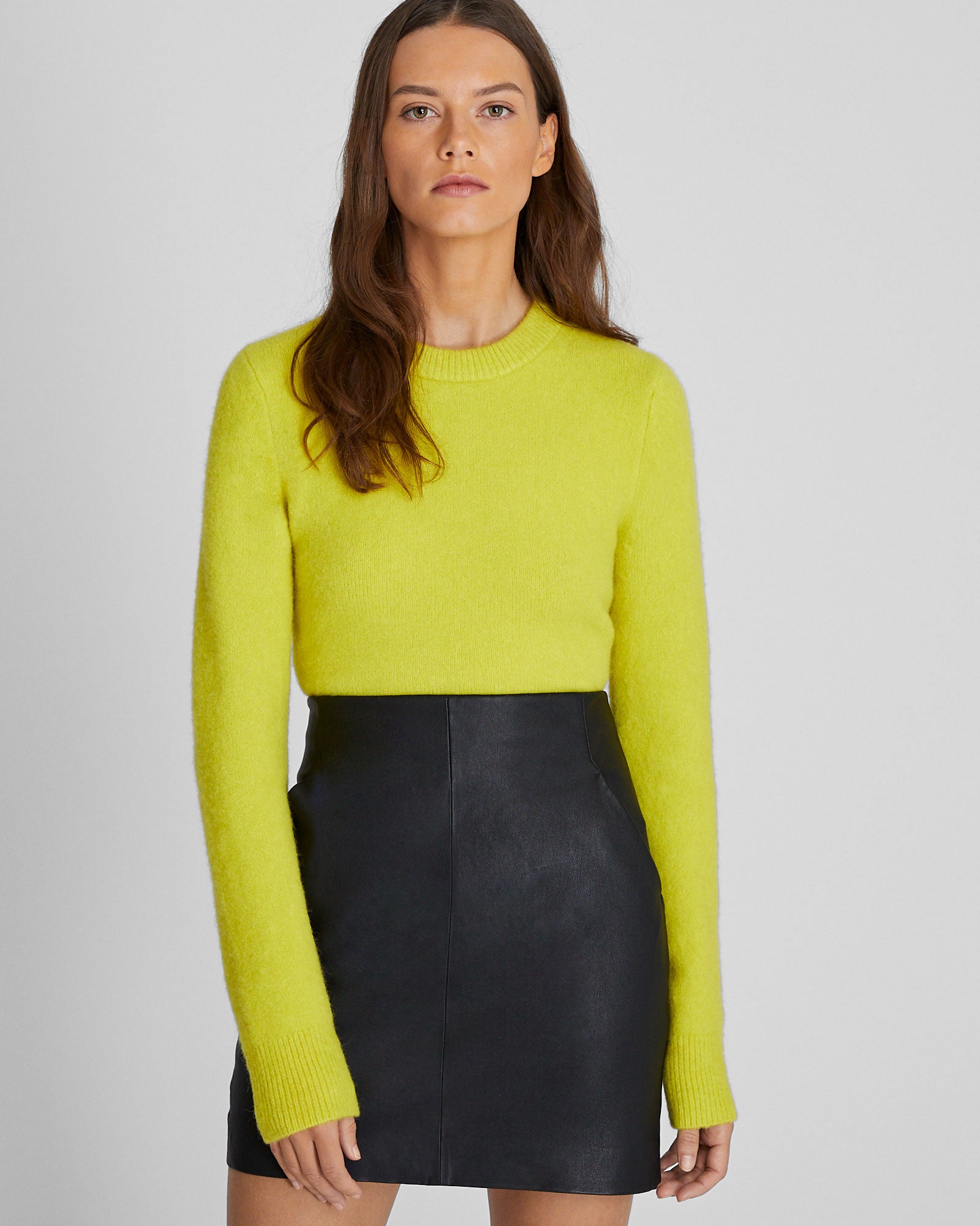 CLUB MONACO - Bouclé Crewneck Sweater - Yellow