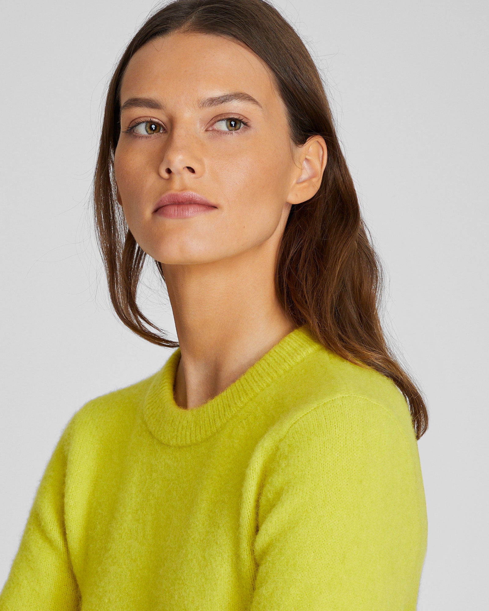 CLUB MONACO - Bouclé Crewneck Sweater - Yellow