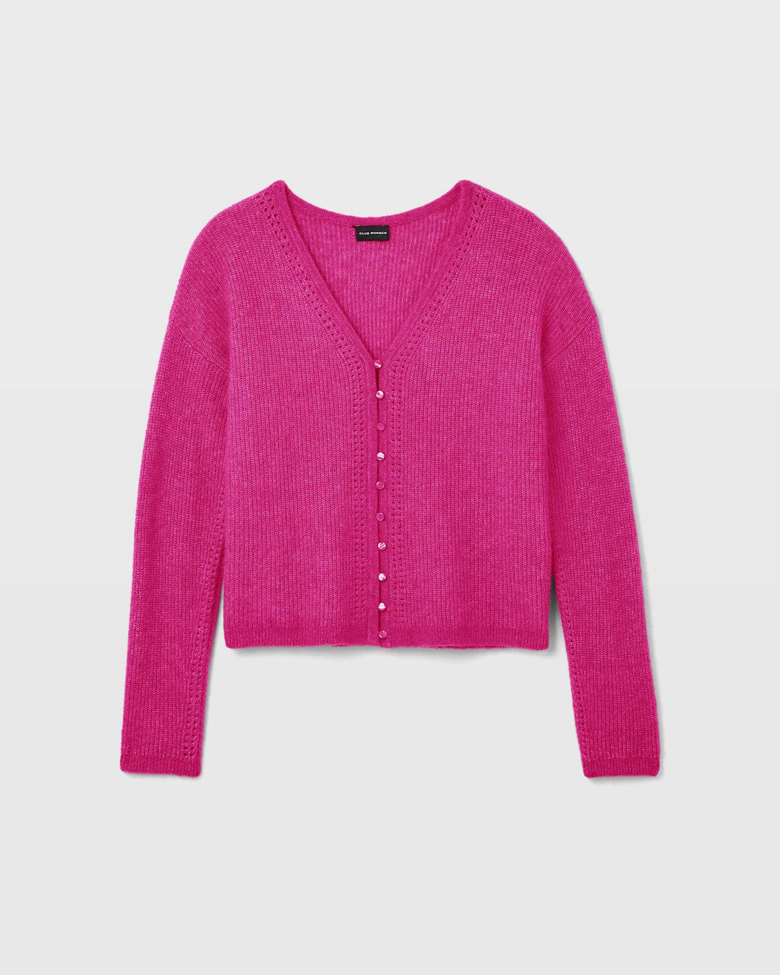 CLUB MONACO - Cardigan réversible à encolure en V - Rose vif