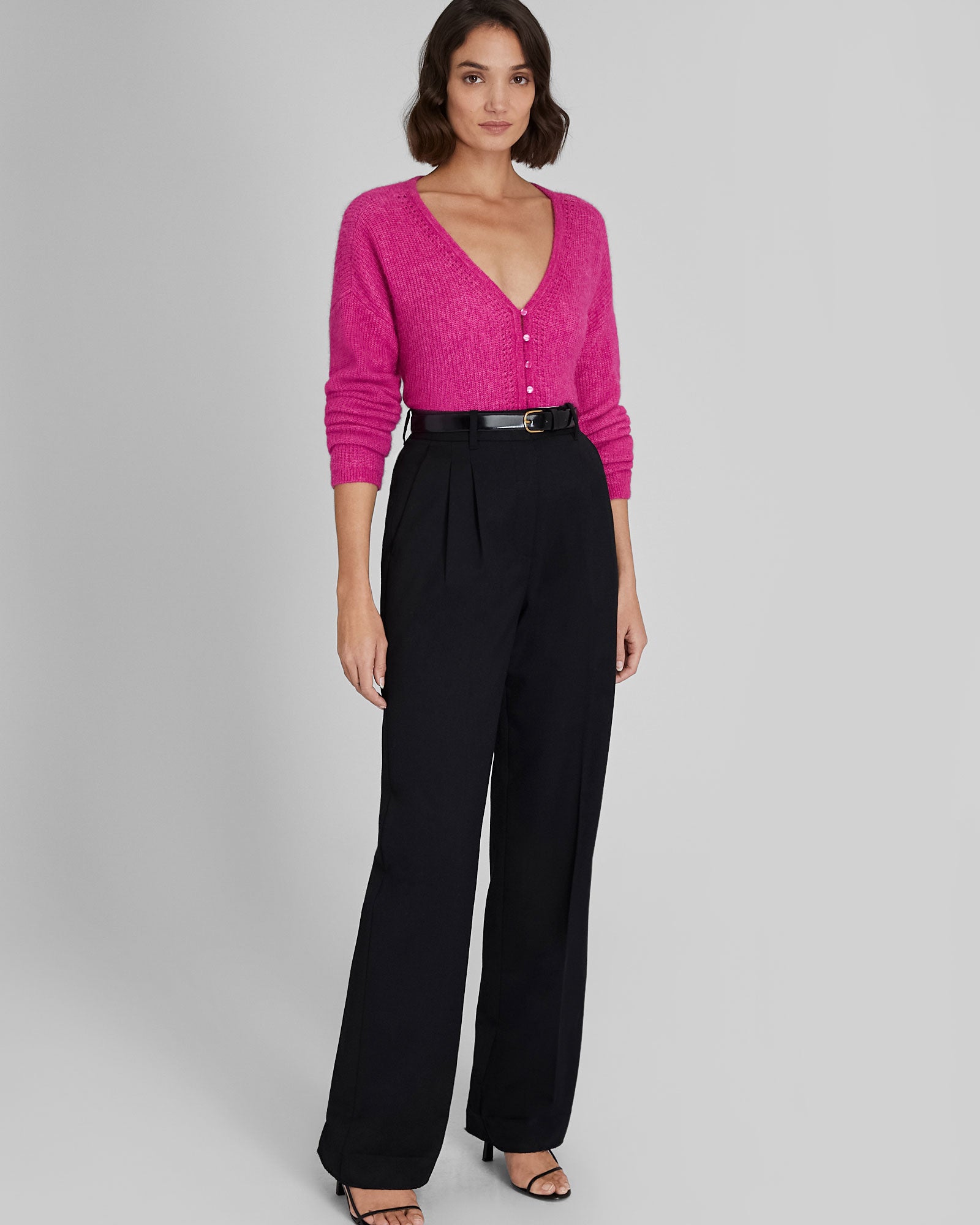 CLUB MONACO - Cardigan réversible à encolure en V - Rose vif