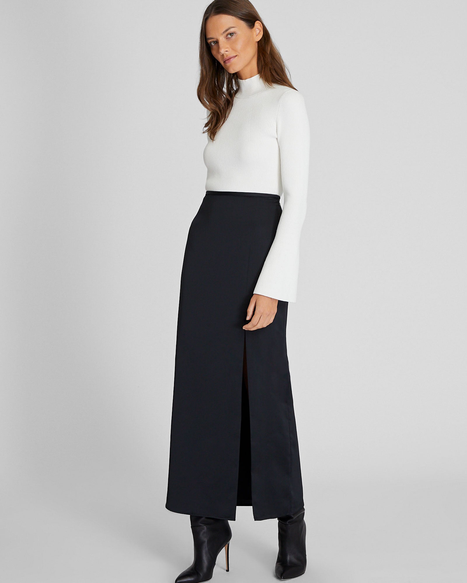 CLUB MONACO - Bell Sleeve Mockneck Sweater - Off White