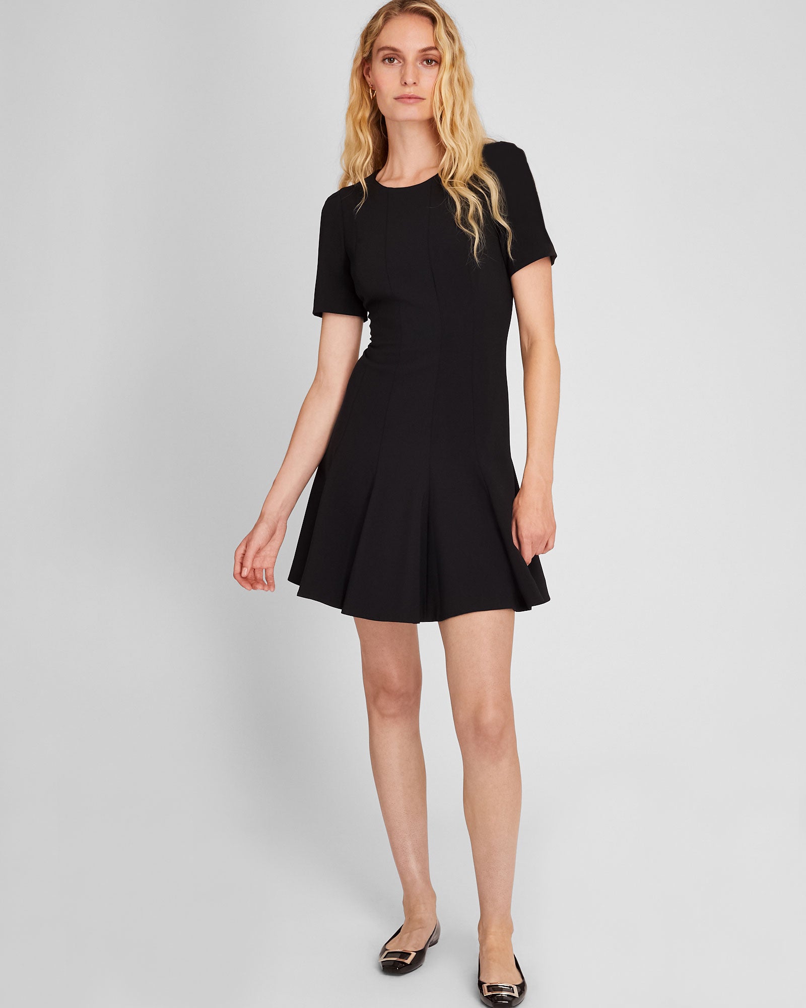 CLUB MONACO - Short Fit & Flare Dress - Black