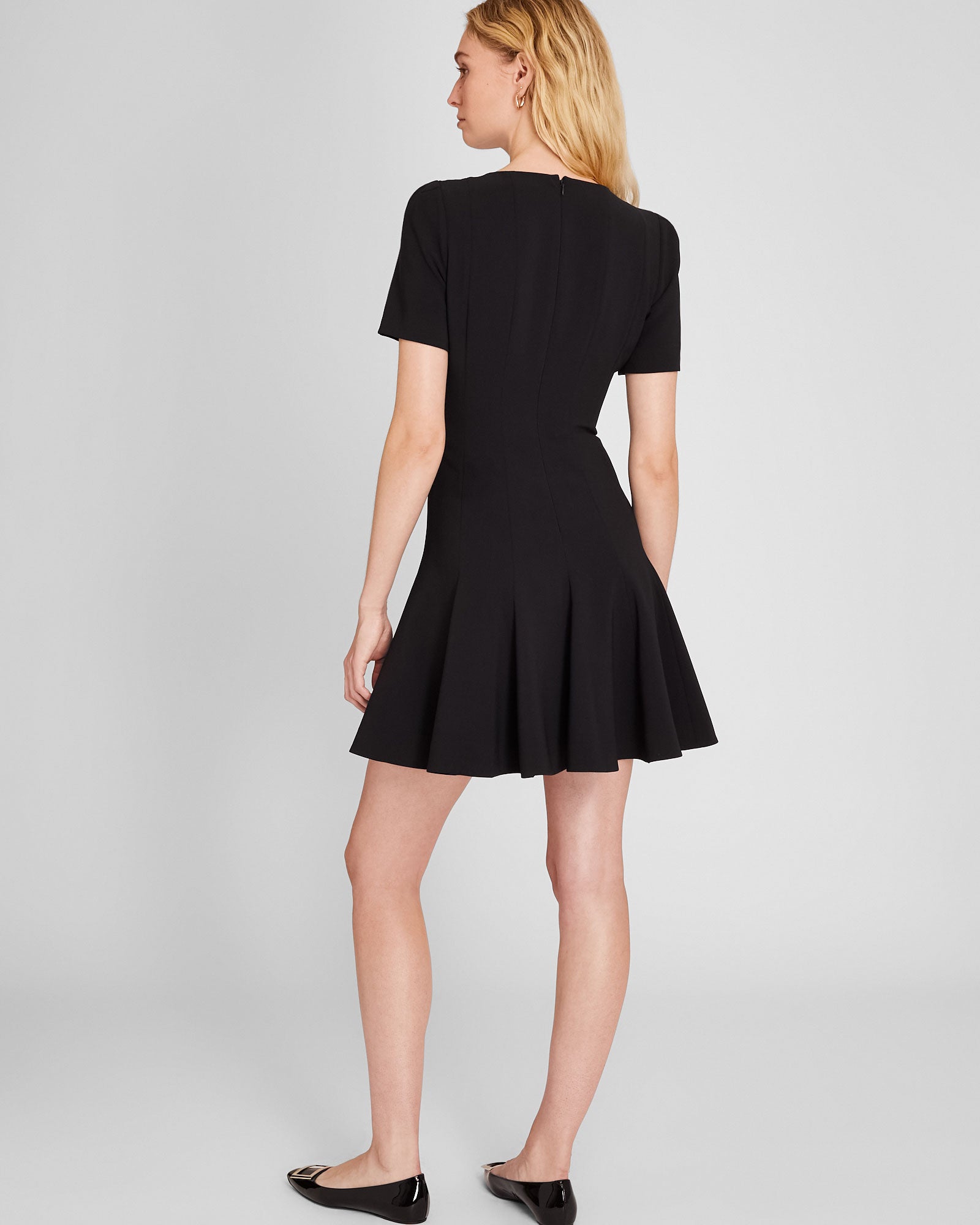CLUB MONACO - Short Fit & Flare Dress - Black