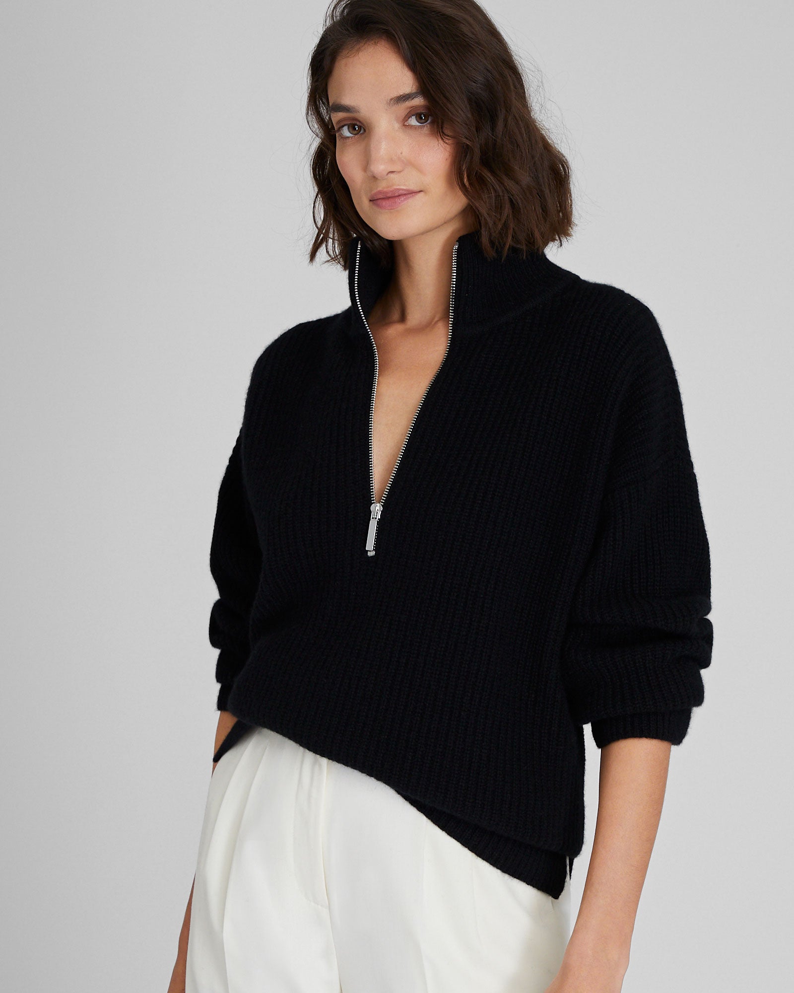 CLUB MONACO - Chandail en cachemire décontracté - Noir