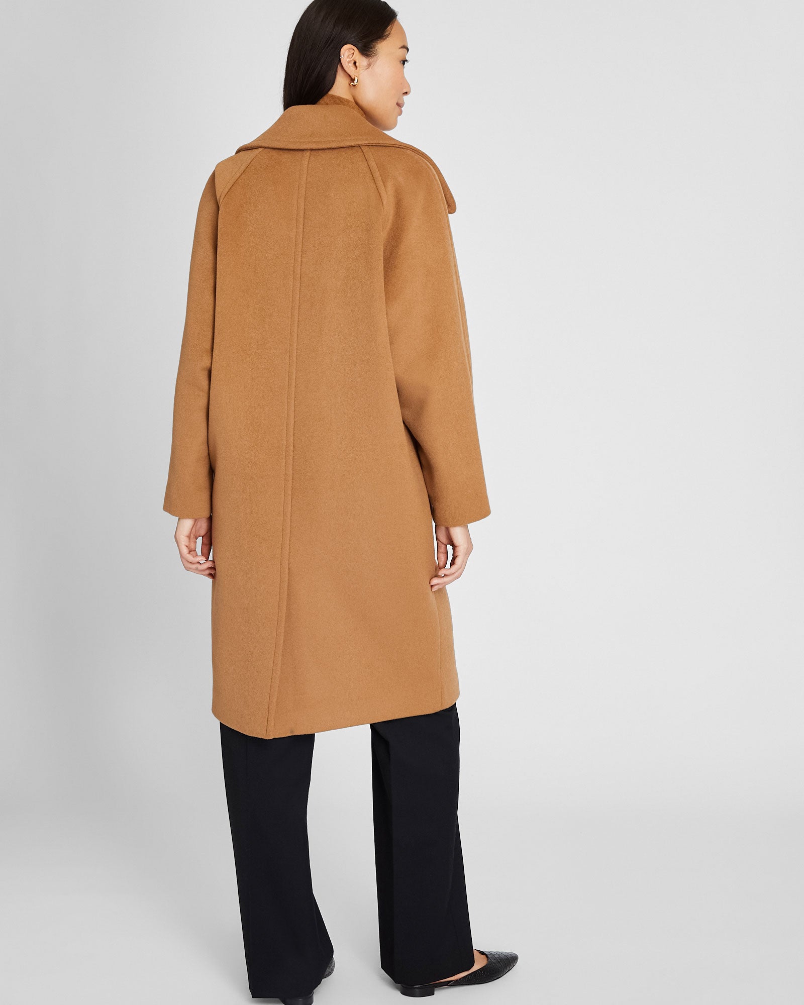 CLUB MONACO - Manteau croisé décontracté - Caramel