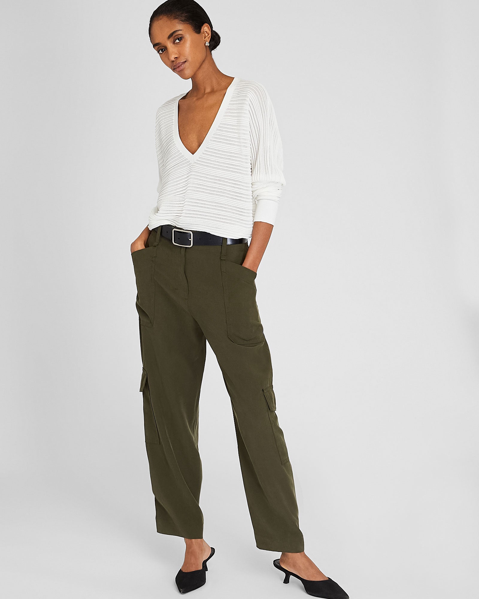 CLUB MONACO - Chandail Ottoman volumineux - Blanc