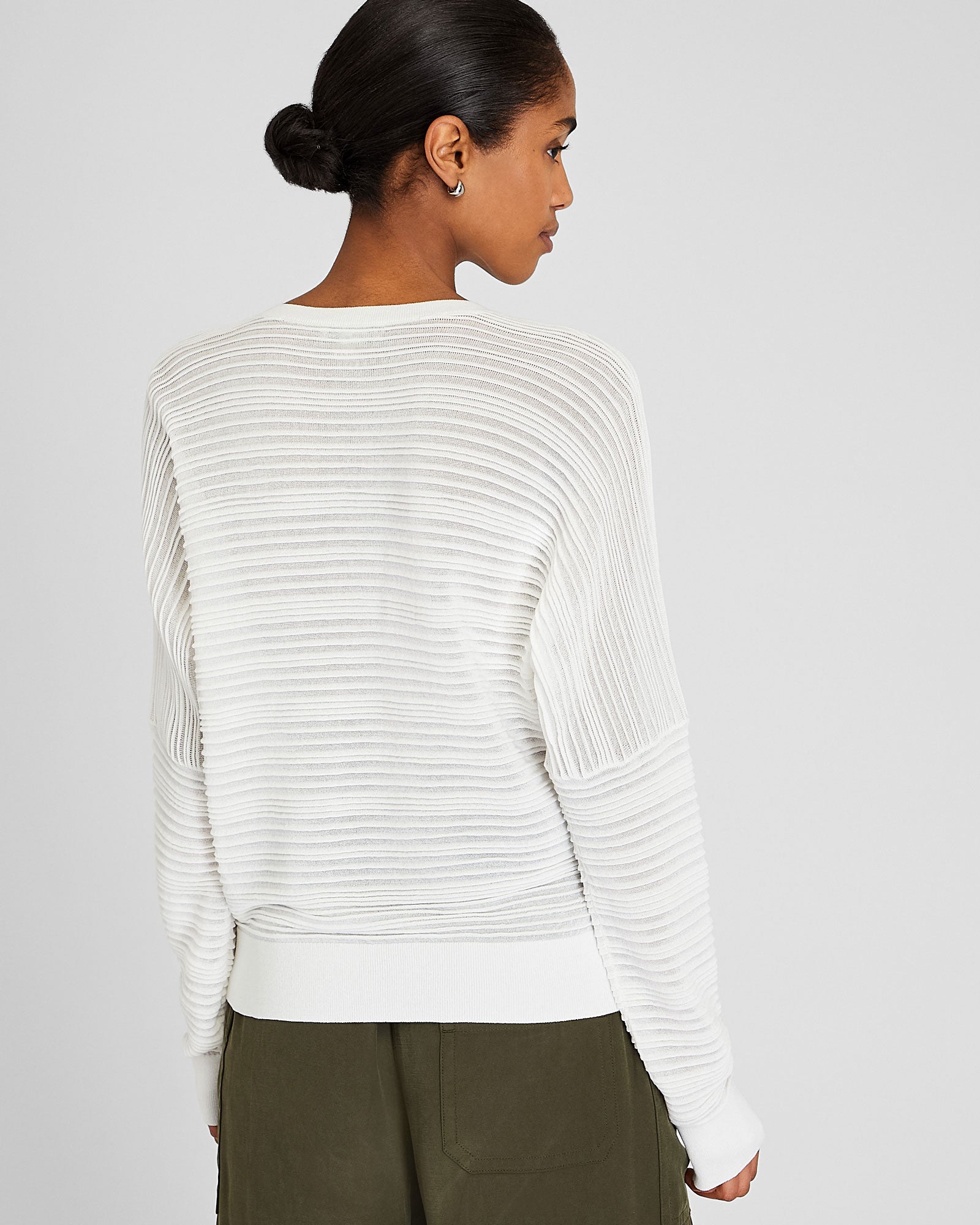 CLUB MONACO - Chandail Ottoman volumineux - Blanc