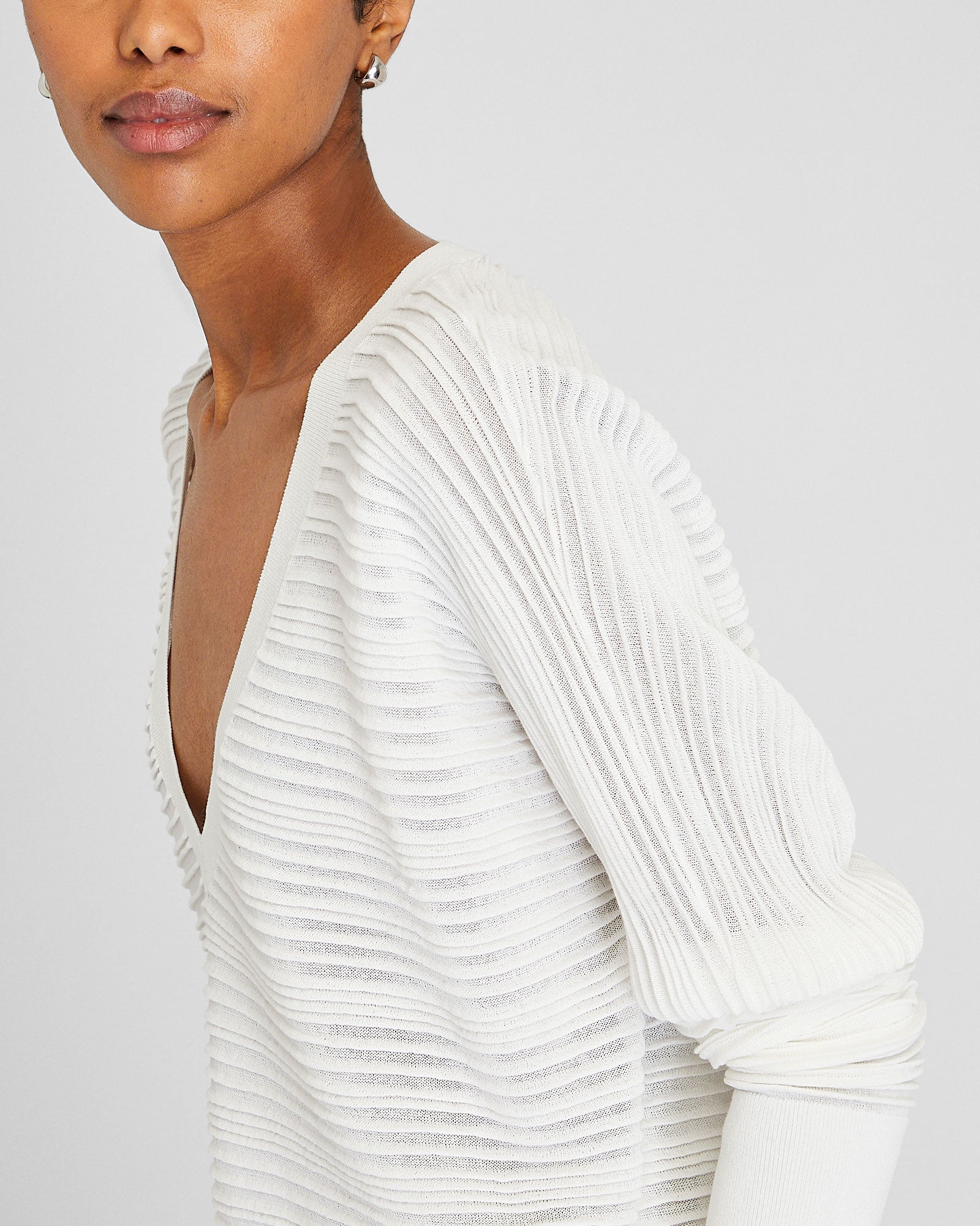 CLUB MONACO - Chandail Ottoman volumineux - Blanc