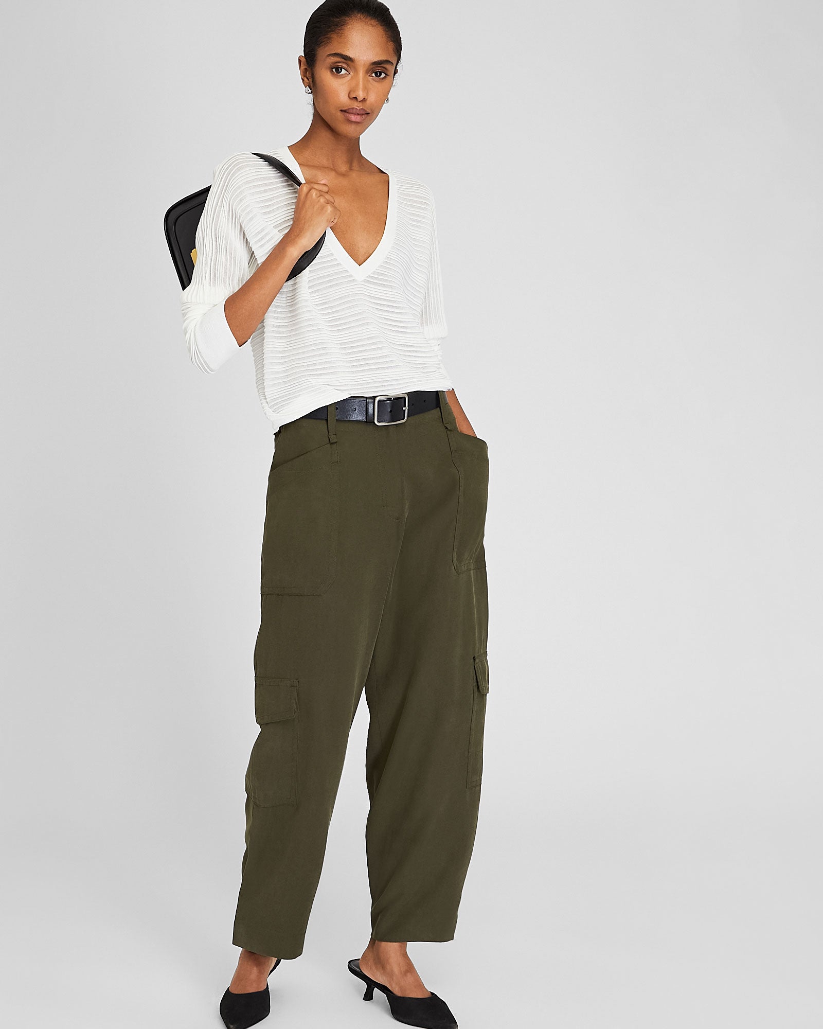 CLUB MONACO - Chandail Ottoman volumineux - Blanc