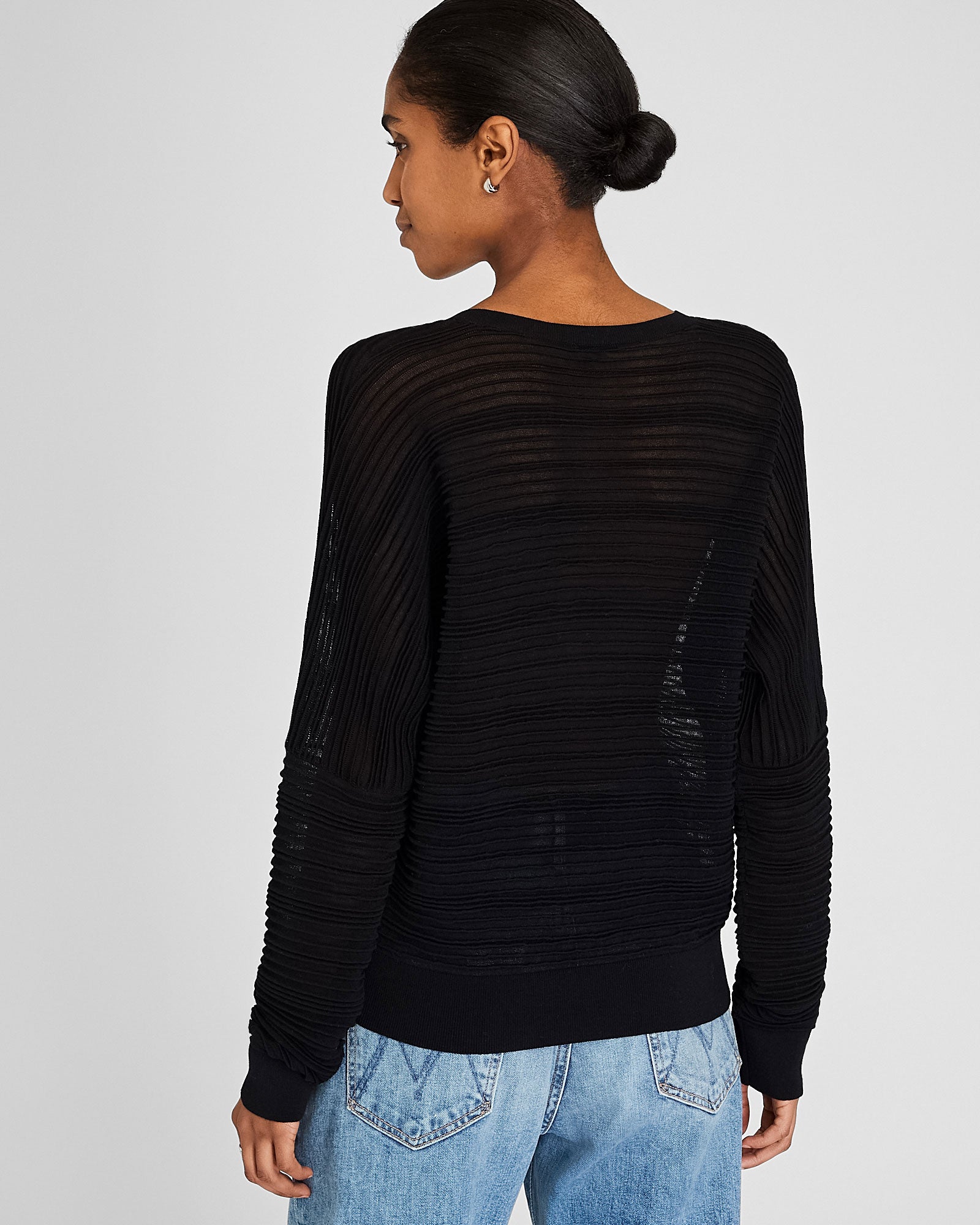 CLUB MONACO - Chandail Ottoman volumineux - Noir
