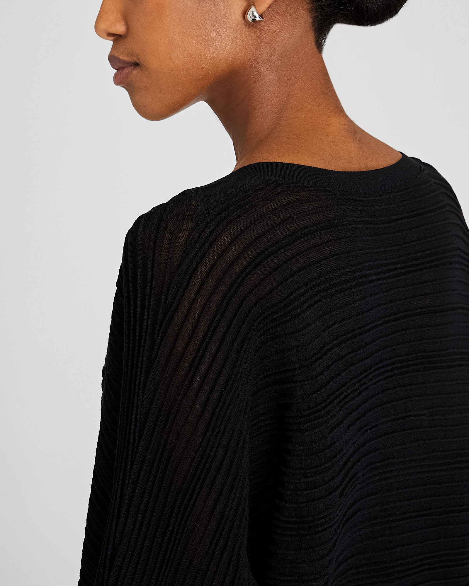 CLUB MONACO - Chandail Ottoman volumineux - Noir