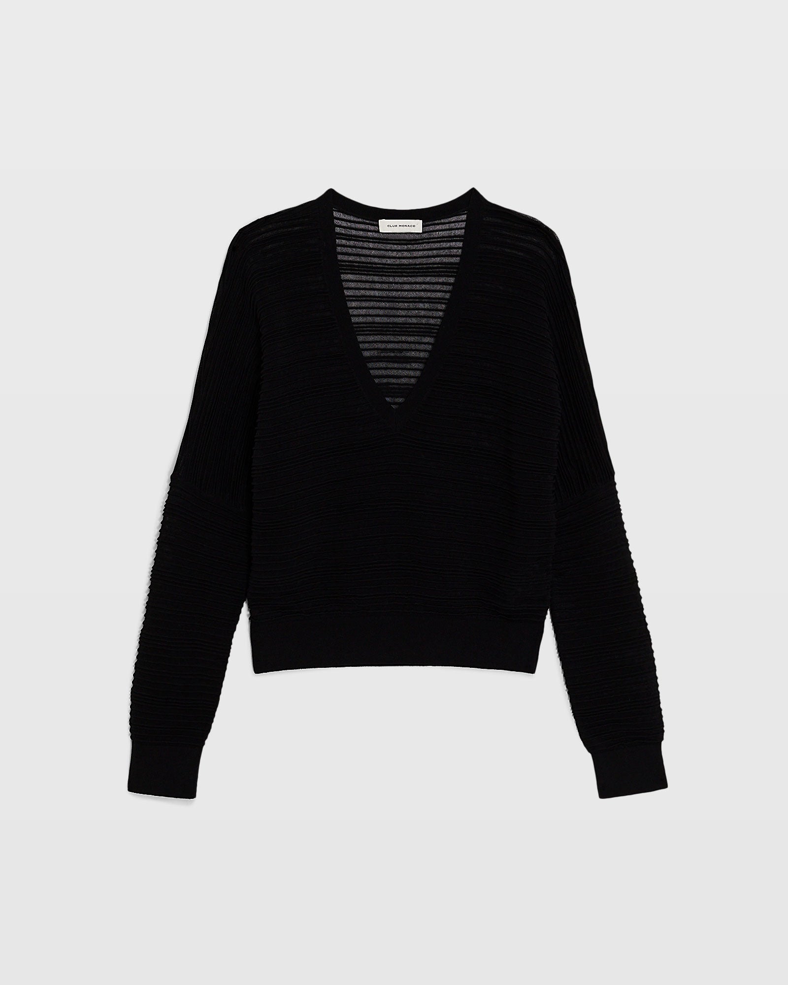 CLUB MONACO - Chandail Ottoman volumineux - Noir