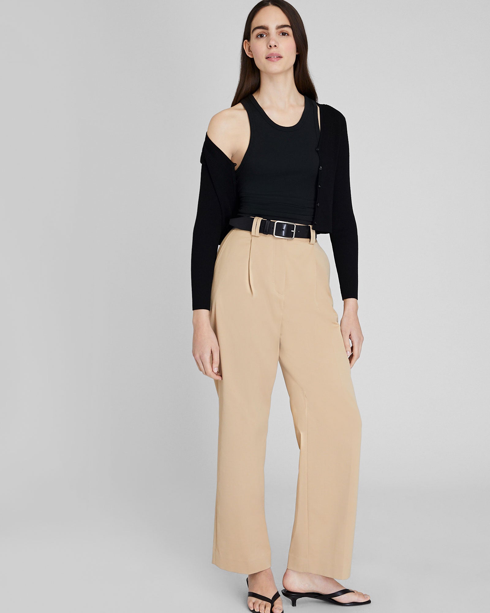 CLUB MONACO - Cardigan côtelé boutonné - Noir