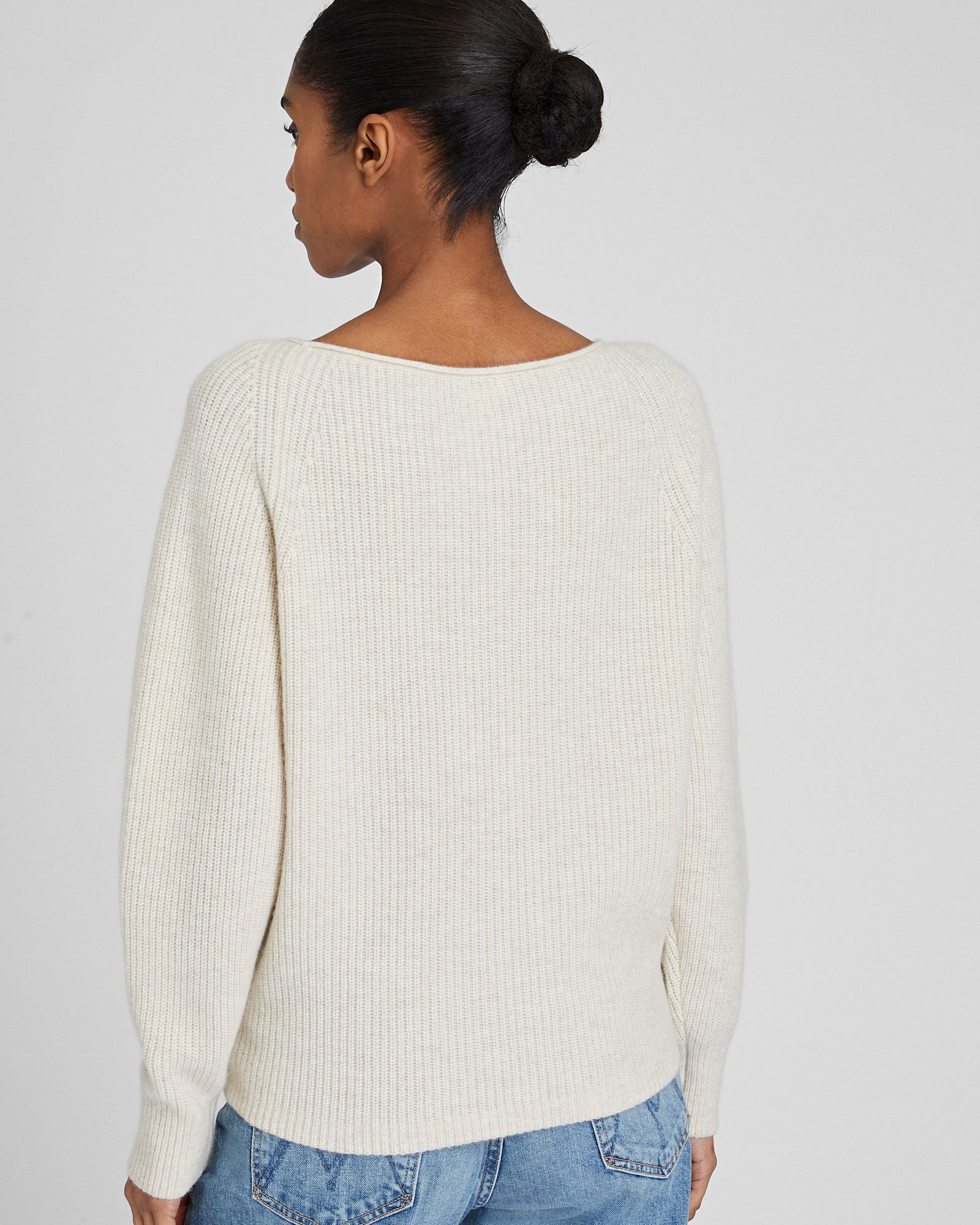 CLUB MONACO - Relaxed Ribbed Cashmere Sweater - Oatmeal Heather