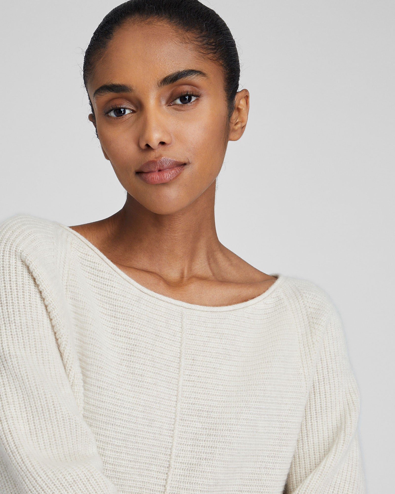 CLUB MONACO - Relaxed Ribbed Cashmere Sweater - Oatmeal Heather