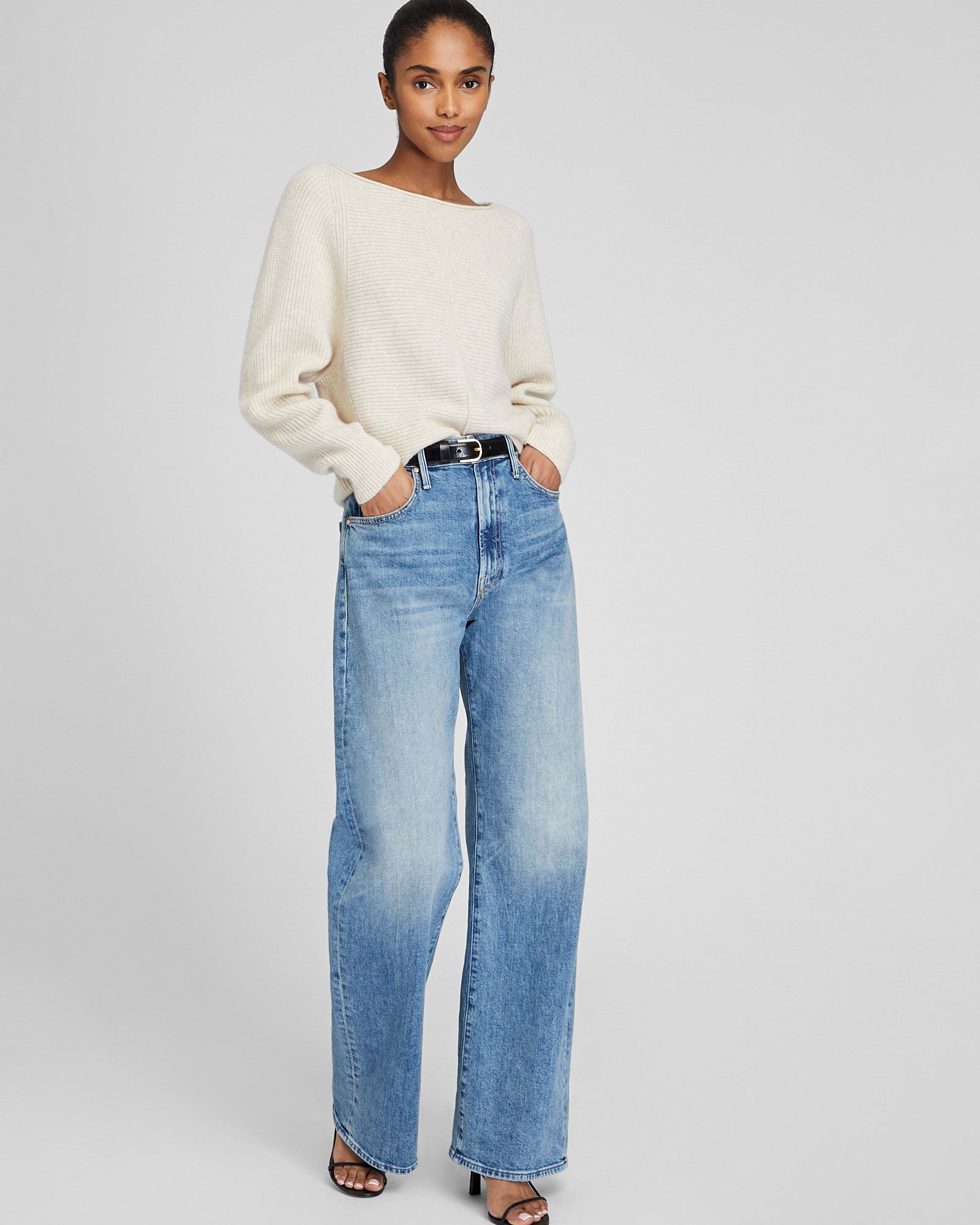 CLUB MONACO - Relaxed Ribbed Cashmere Sweater - Oatmeal Heather