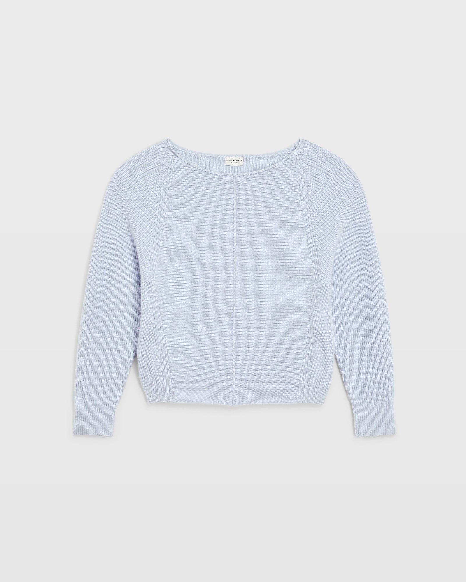 CLUB MONACO - Chandail en cachemire côtelé - Bleu clair