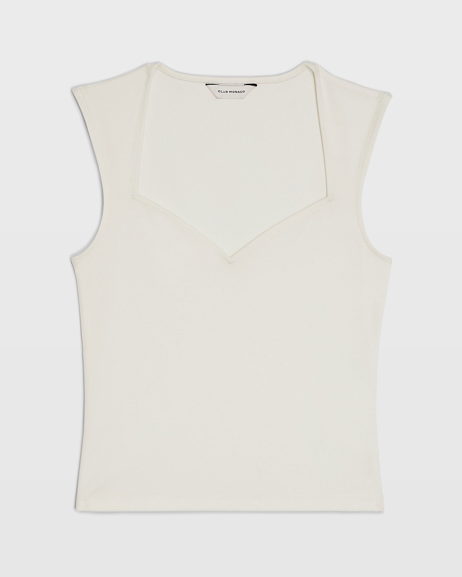CLUB MONACO - Haut sculpté en tricot - Blanc