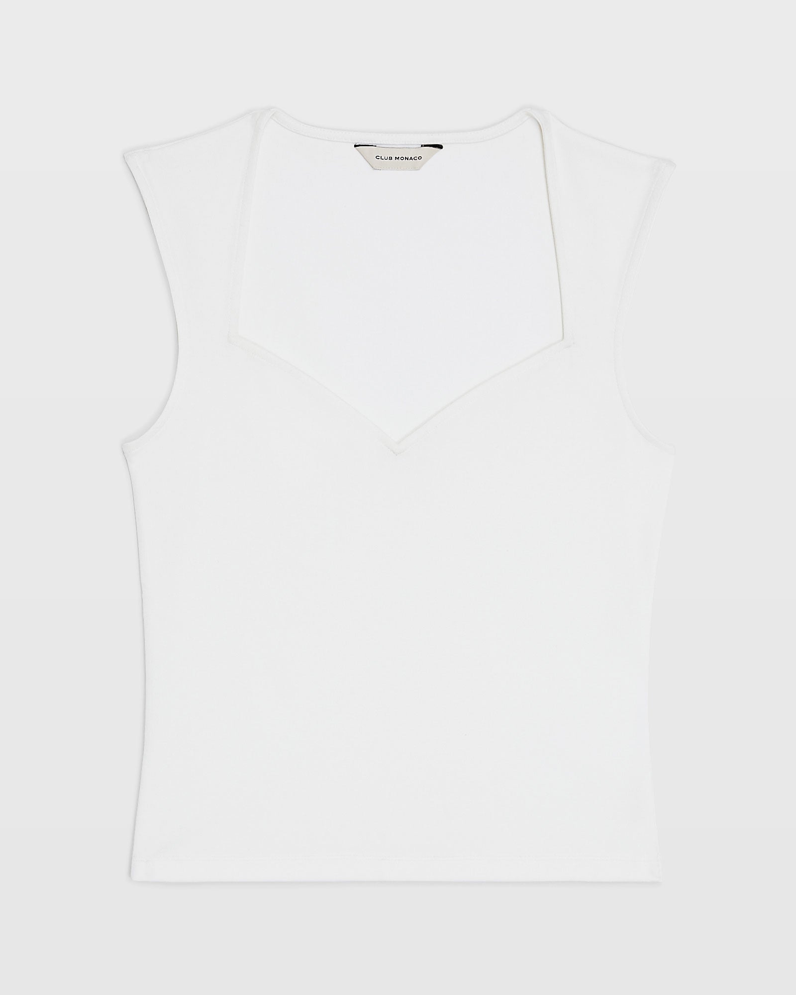 CLUB MONACO - Haut sculpté en tricot - Blanc