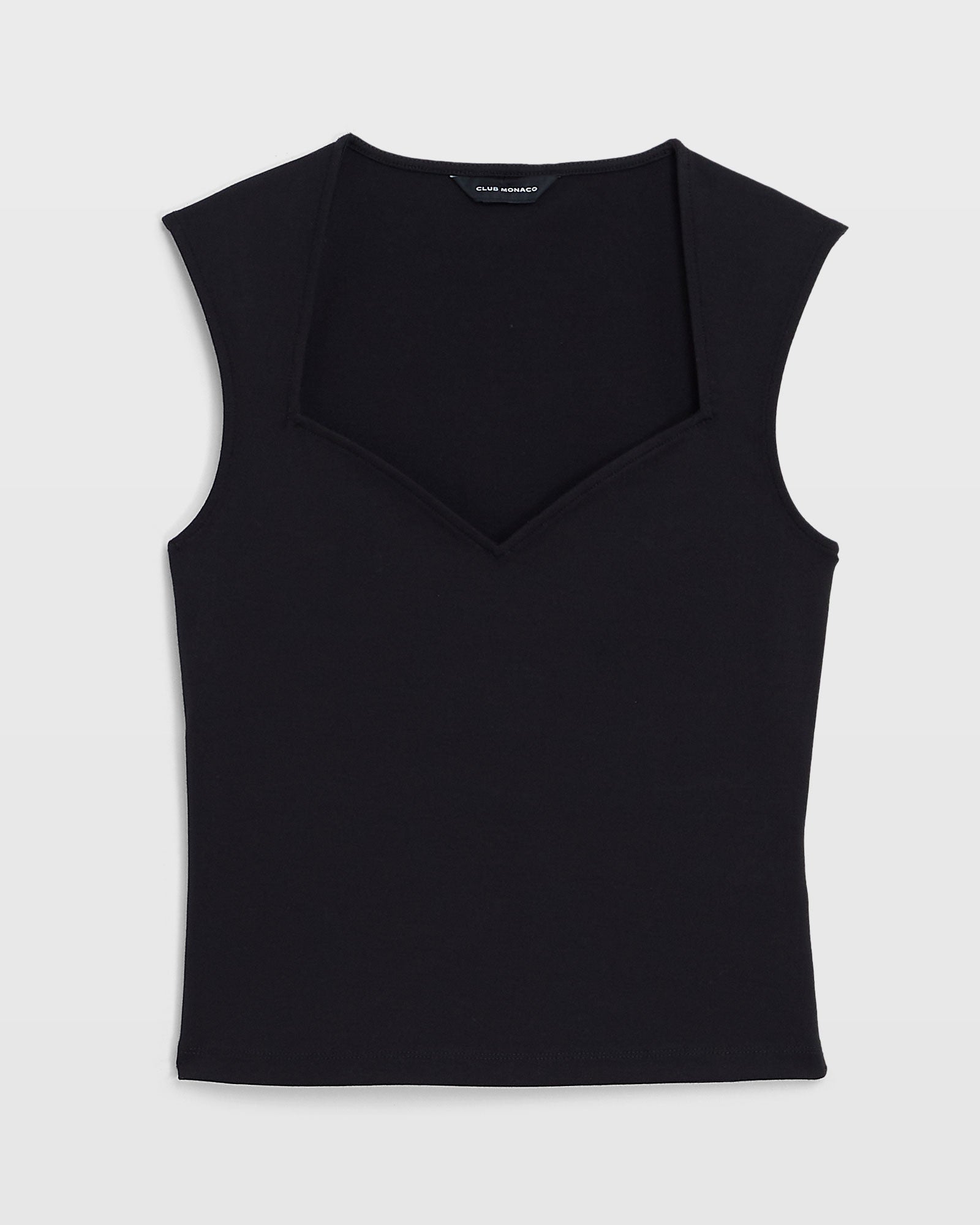 CLUB MONACO - Haut sculpté en tricot - Noir