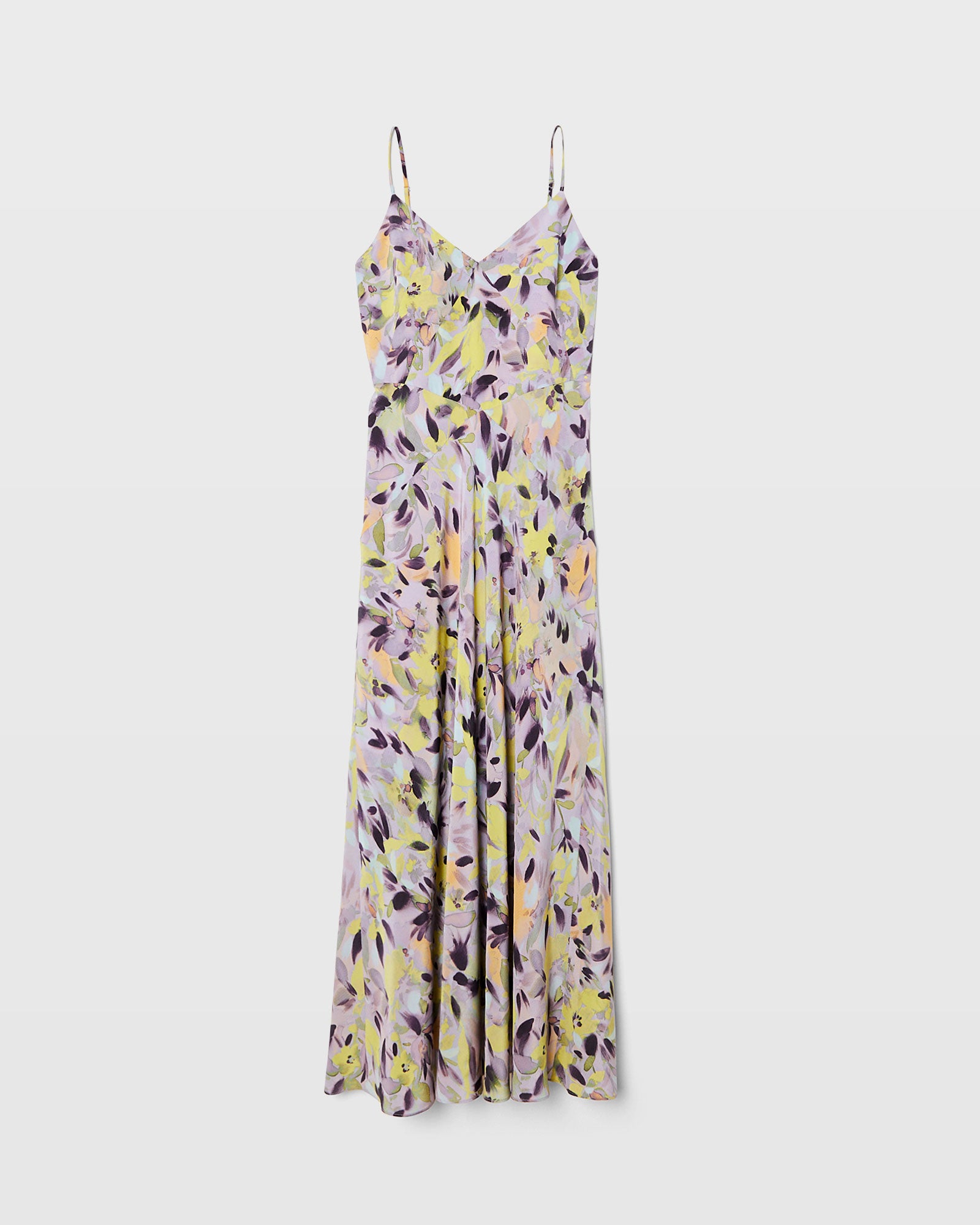 CLUB MONACO - Robe longue en soie - Base violette