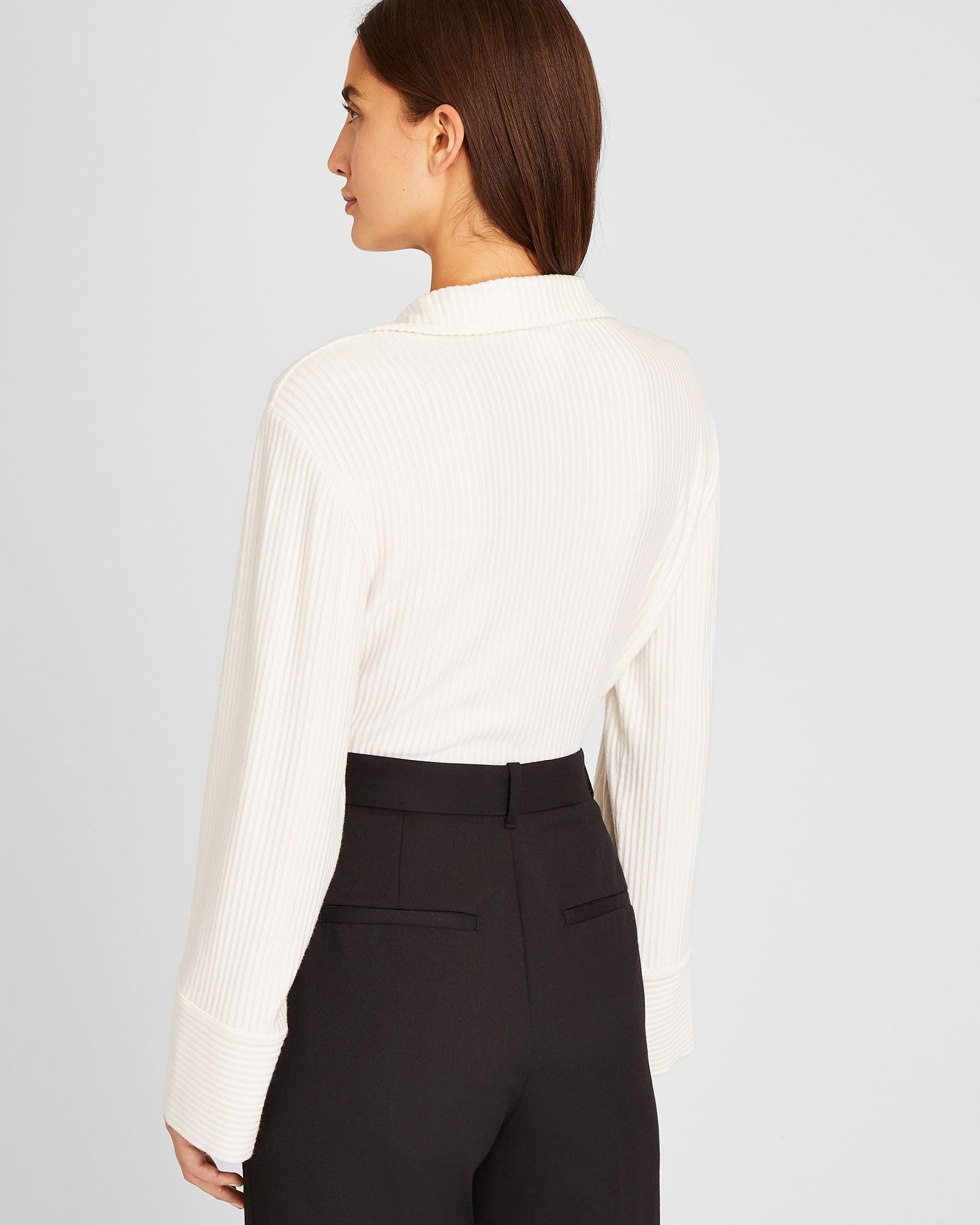 CLUB MONACO - Plush Ribbed Quarter-Zip Sweater - Off White