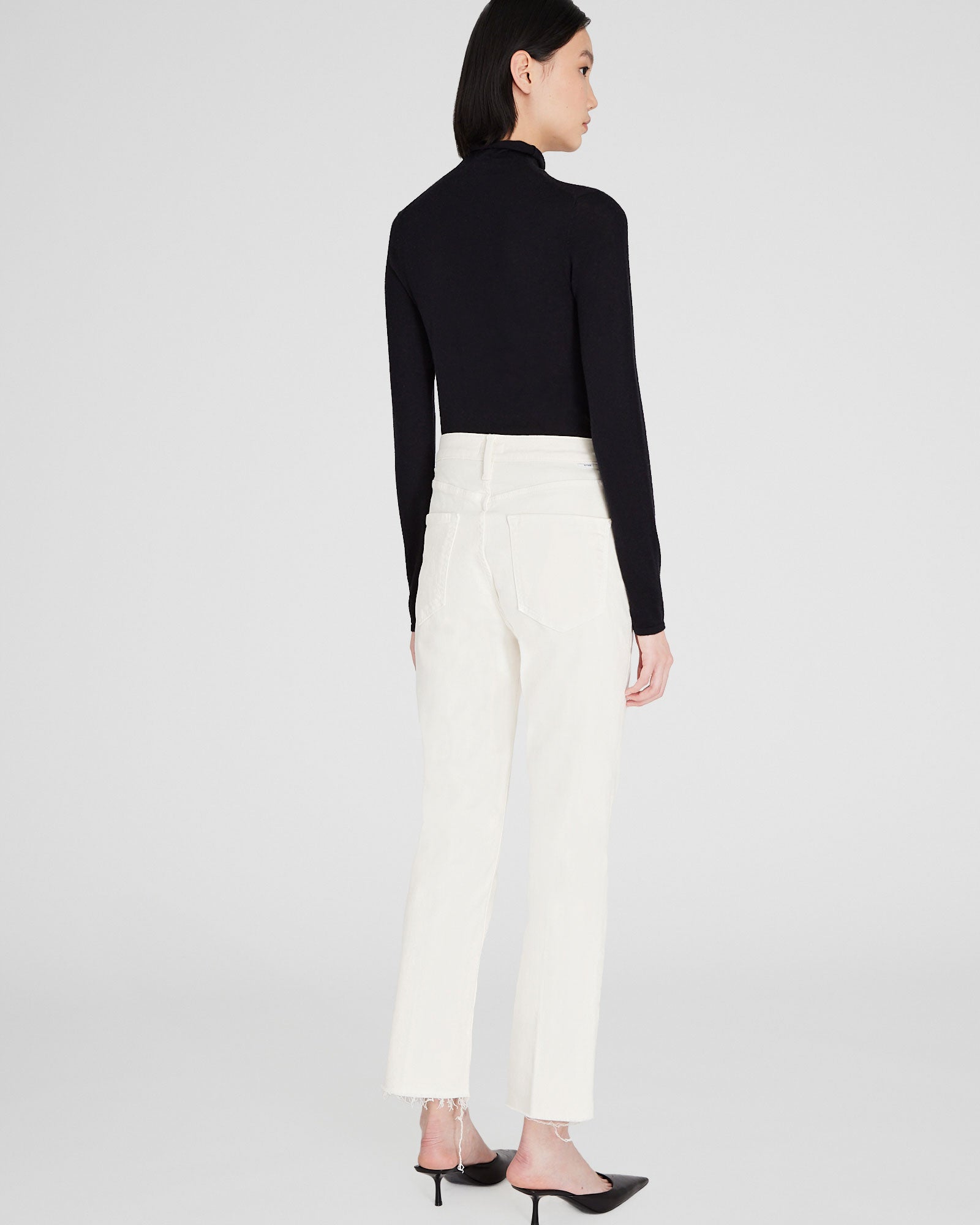 CLUB MONACO - MOTHER The Tripper Ankle Fray Jeans - Light Denim