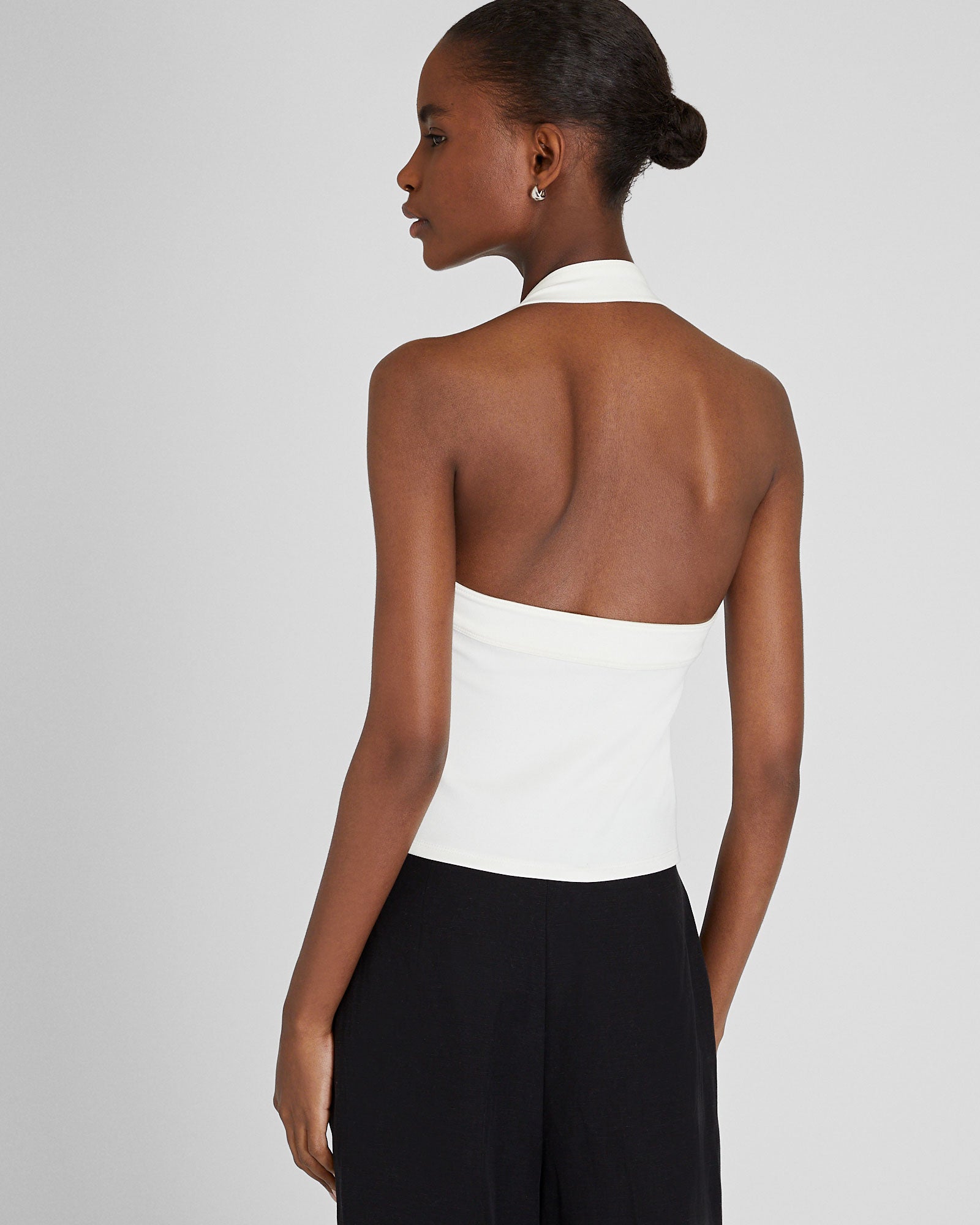 CLUB MONACO - Bodycon Halter Top - White