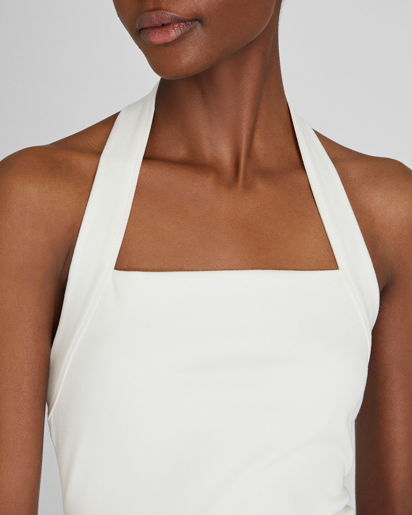 CLUB MONACO - Bodycon Halter Top - White