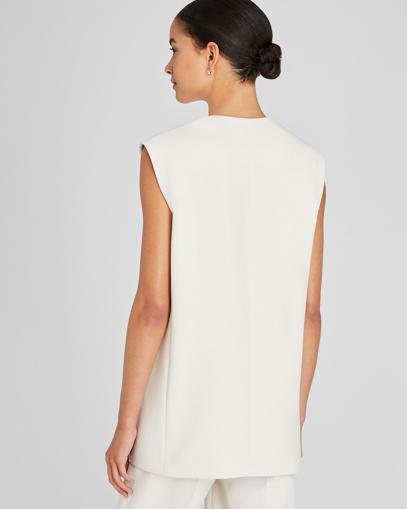 CLUB MONACO - Relaxed Long Vest - Off White