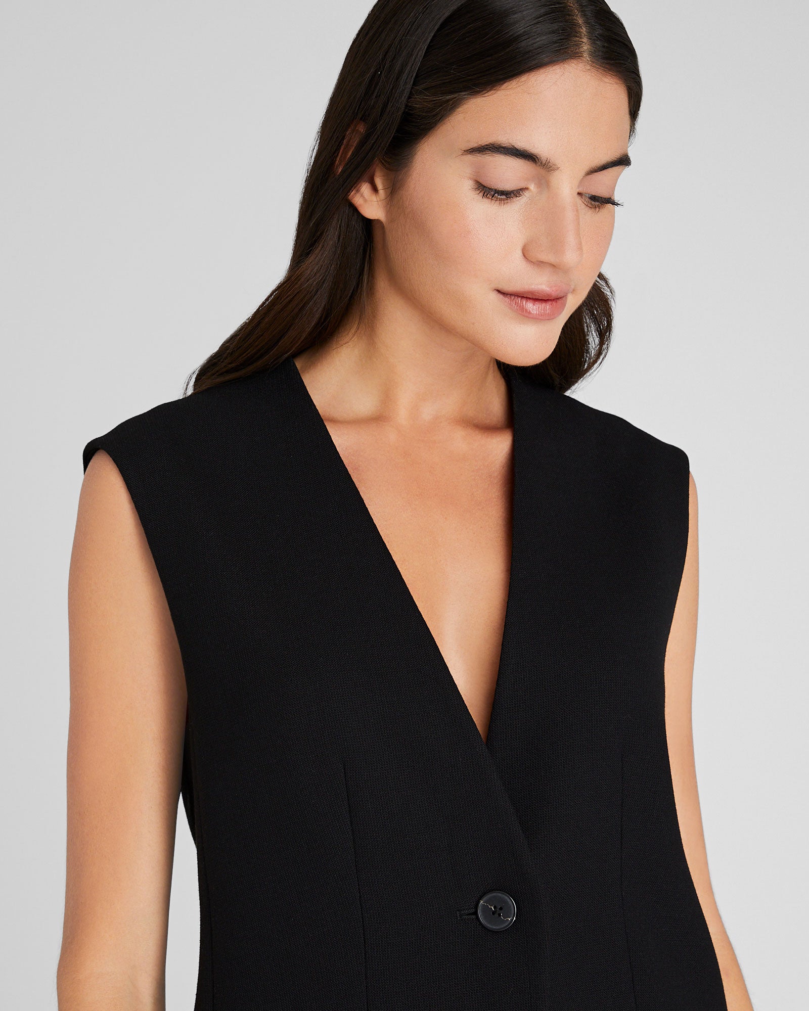 CLUB MONACO - Gilet long décontracté - Noir