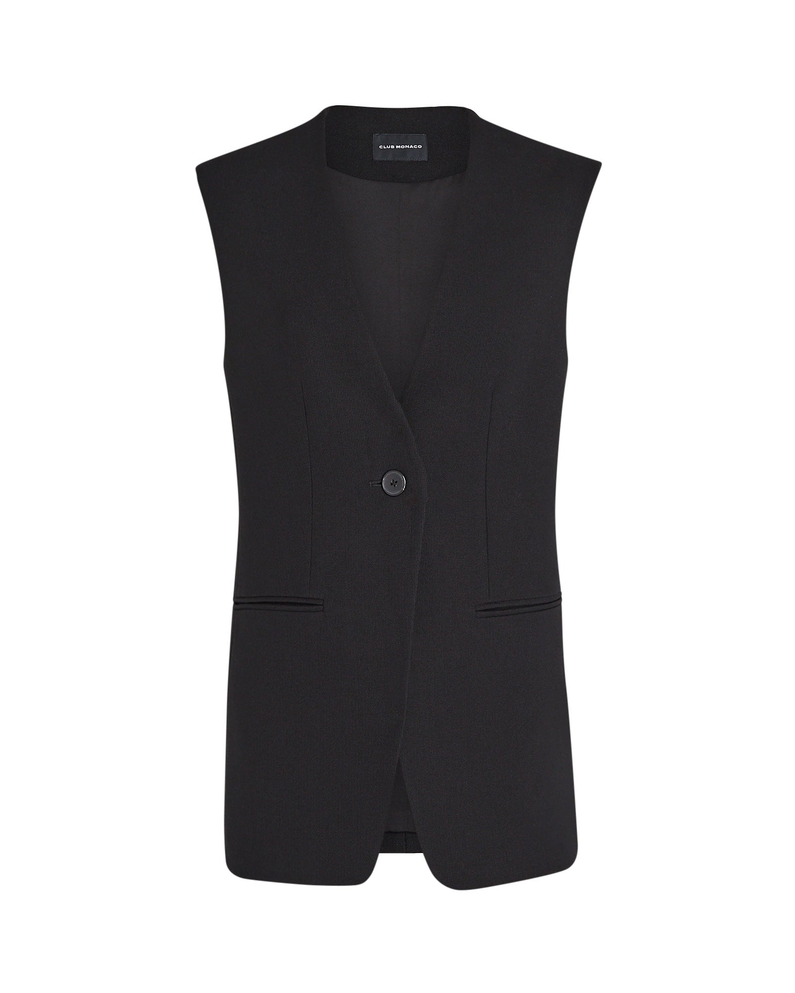 CLUB MONACO - Gilet long décontracté - Noir