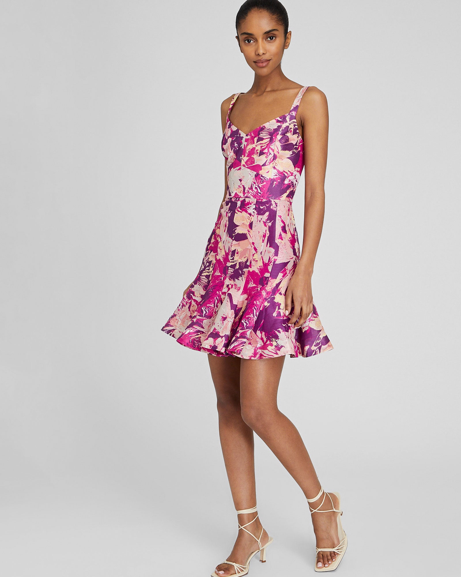 Fluted Hem Mini Dress Fluted Hem Mini Dress