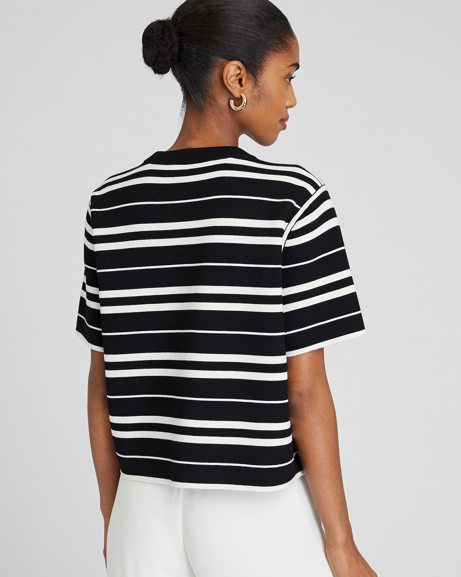 CLUB MONACO - Doubleface Tee - Black